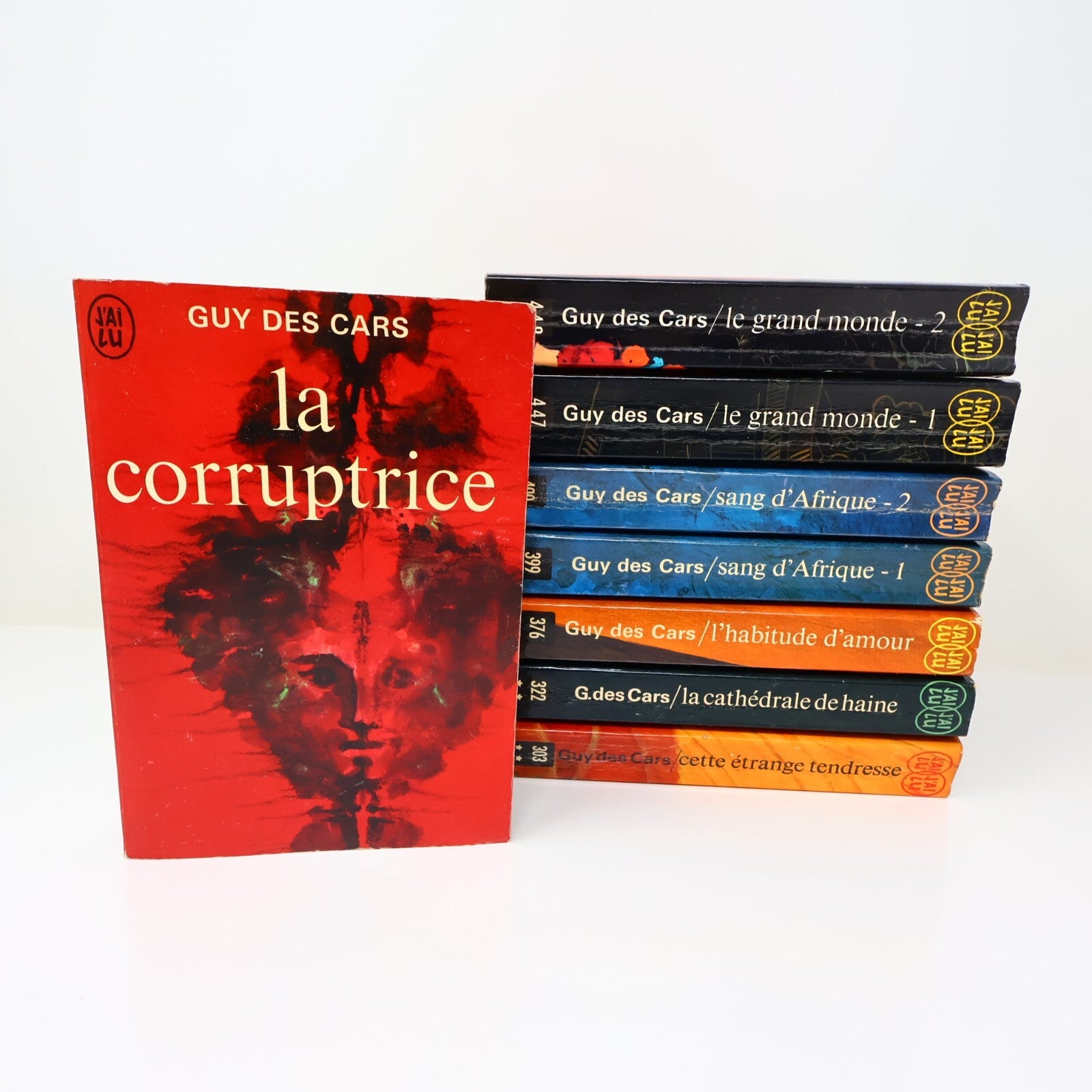 Guy des Cars Lot 8 Livres J'ai Lu Sang d'Afrique/Grand Monde/Corruptrice Romance