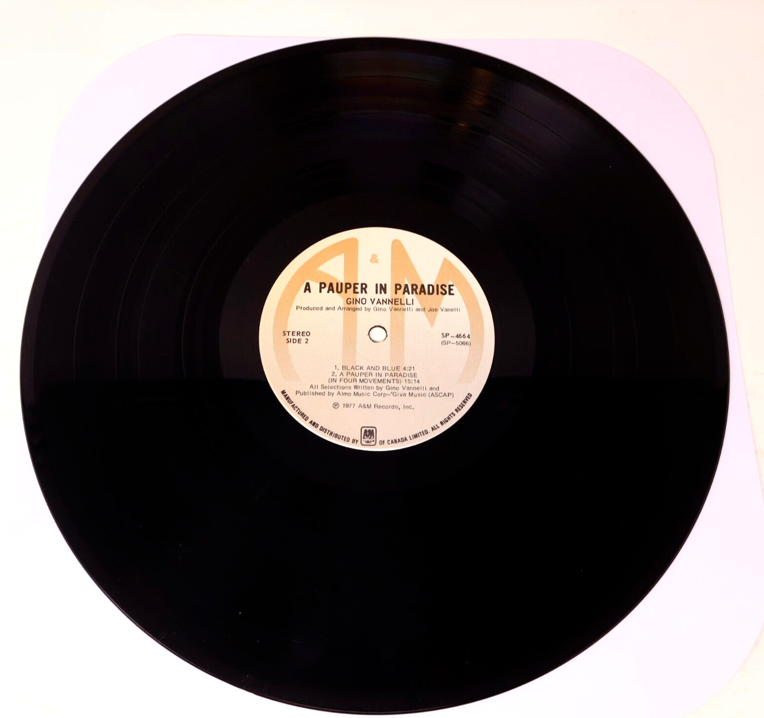 Gino Vannelli A Pauper In Paradise LP Record + Poster A&M SP-4664 Canada 1977