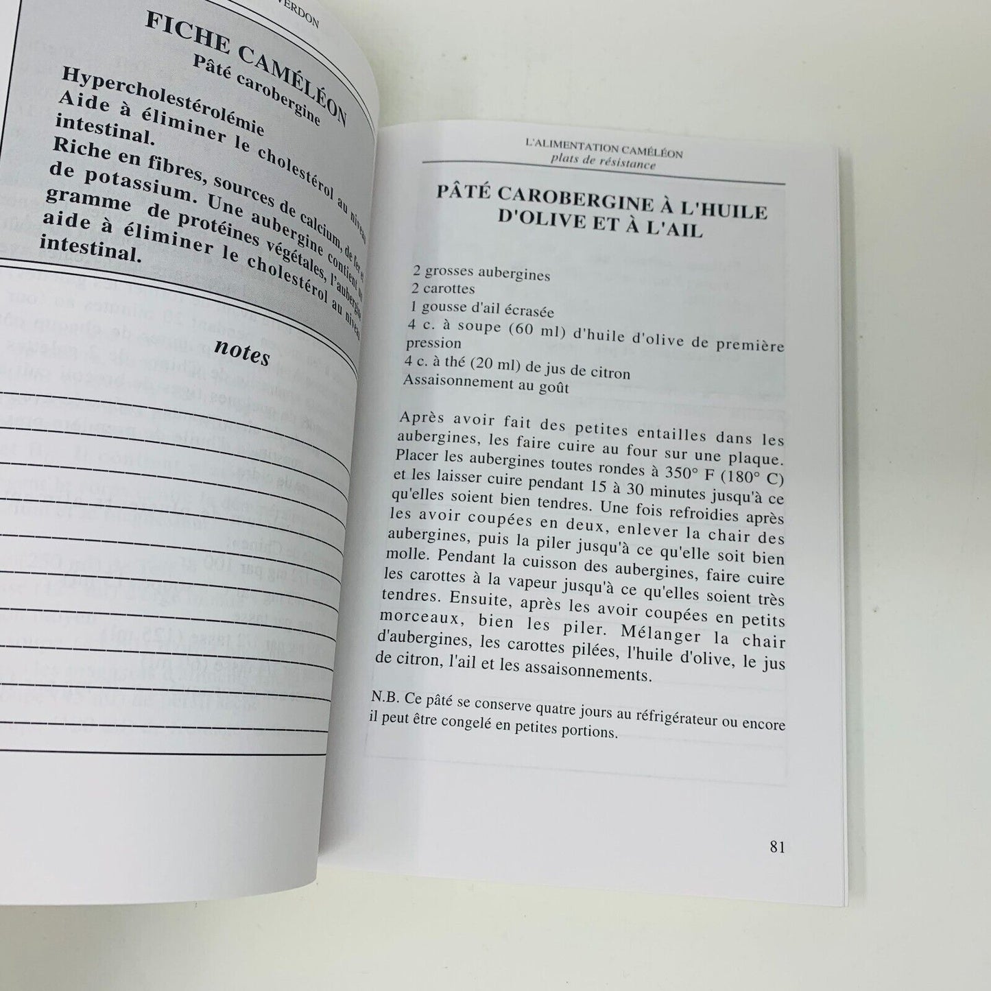 1997 L'Alimentation Caméléon Les Nutraceutiques Recettes Cuisine Johanne Verdon