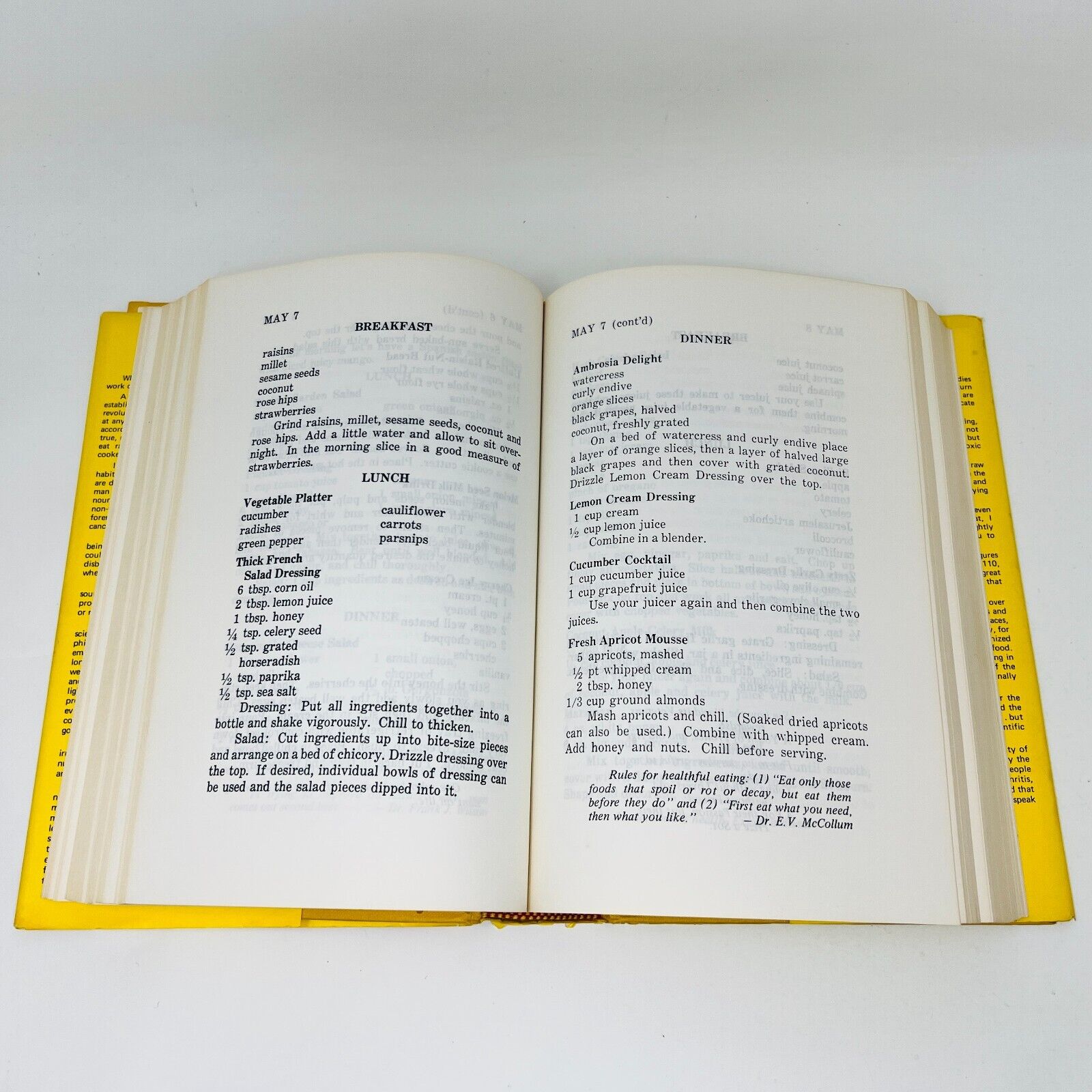 1978 No-Cook Book by John H. Tobe's Hardcover DJ Health Giving Provoker Press
