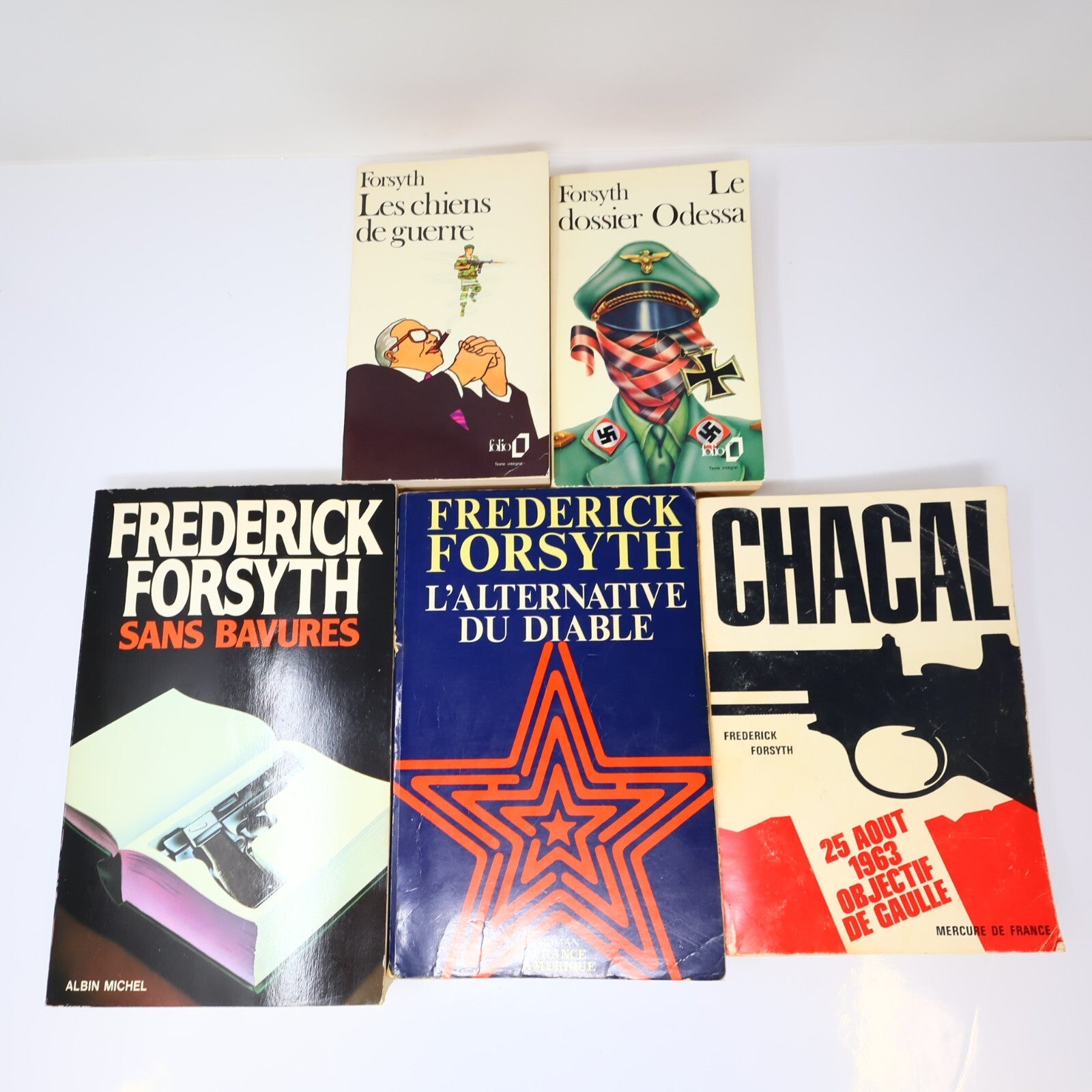 Frederick Forsyth Lot 5 Livres Sans Bavures/Chacal/Chiens de Guerre Français PB