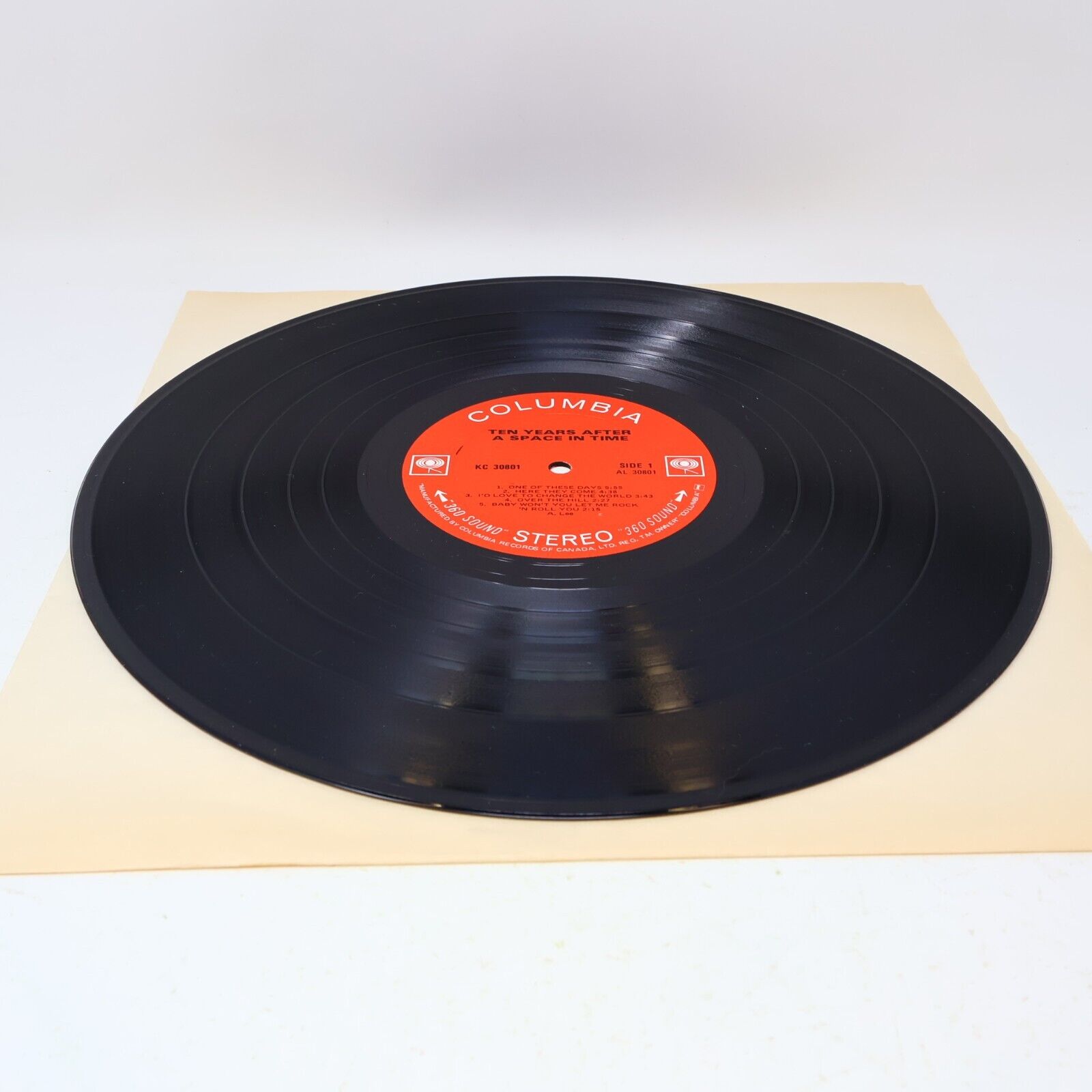 Ten Years After A Space In Time LP Record Vinyl Canada 1971 Columbia KC 30801