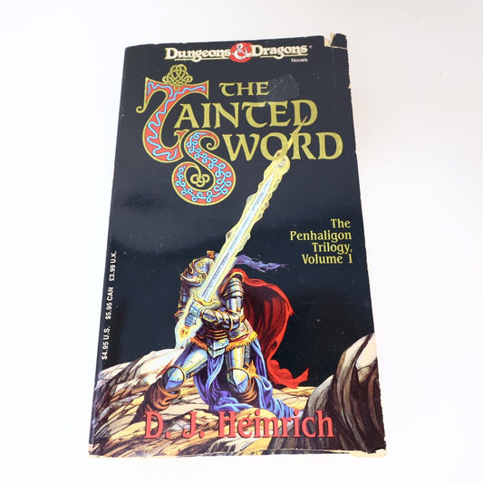 1992 The Tainted Sword The Penhaligon Trilogy #1 by D. J. Heinrich D&D 1st Print
