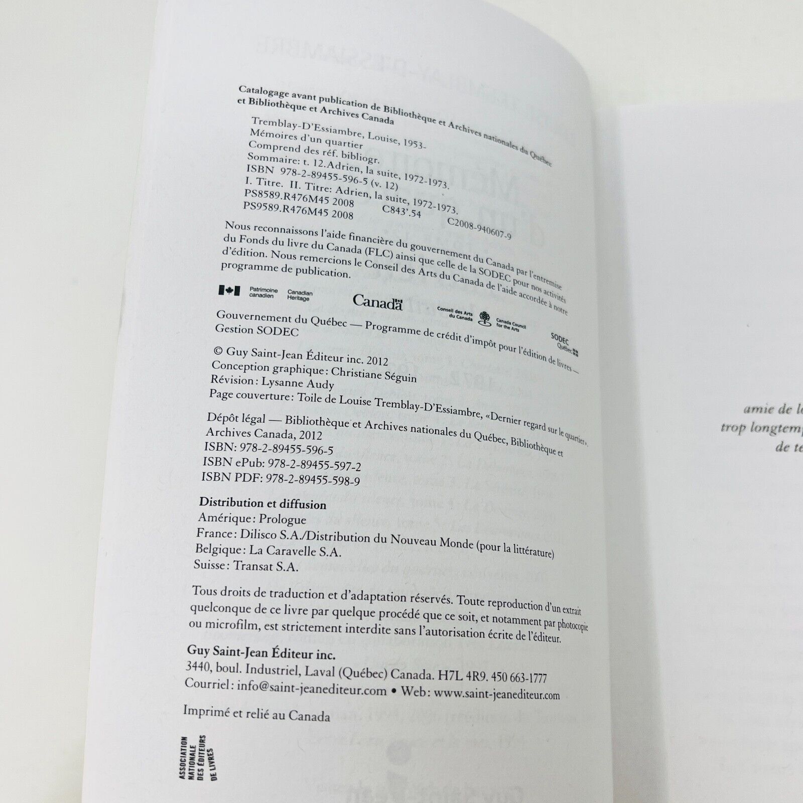 Mémoire d'un Quartier Tomes 1 à 12 Série Complète de Louise Tremblay-D'Essiambre