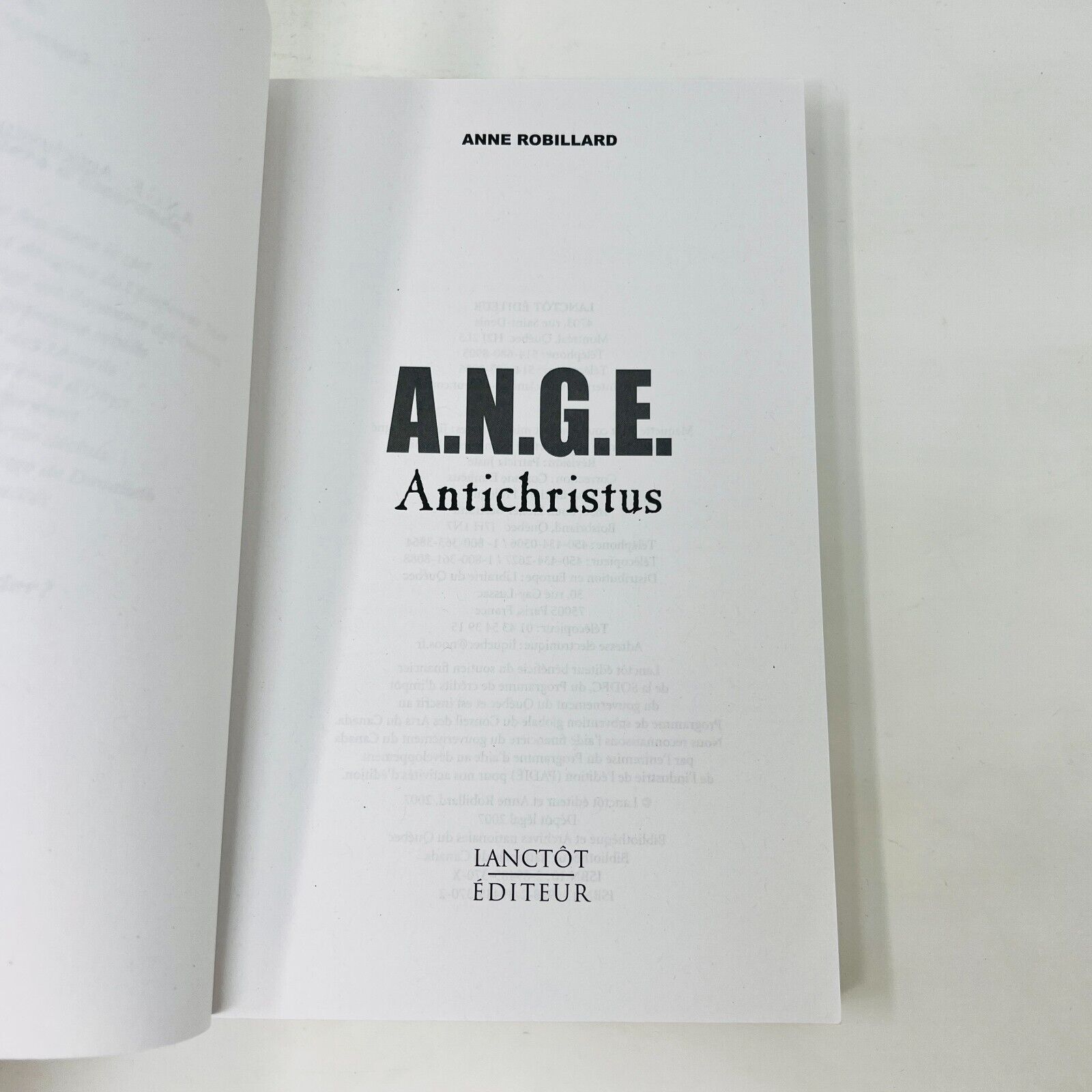 Lot de 10 Livres A.N.G.E #1-10 Anne Robillard Série Complète Antichristus Ange