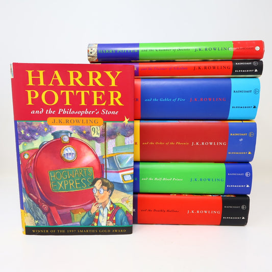 Harry Potter #1-7 Lot All Hardcover Dust Jacket JK Rowling Raincoast Bloosmbury