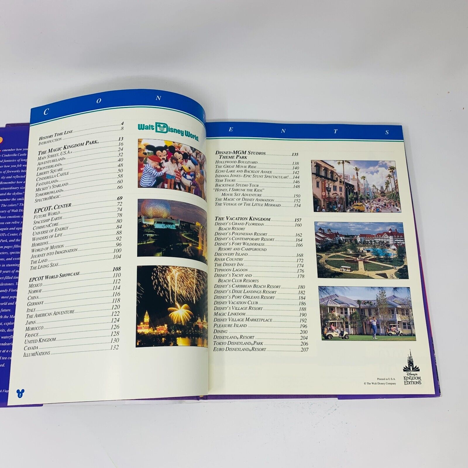 c1990s Walt Disney World Disney's Kingdom Editions Purple Theme Parks Hardcover