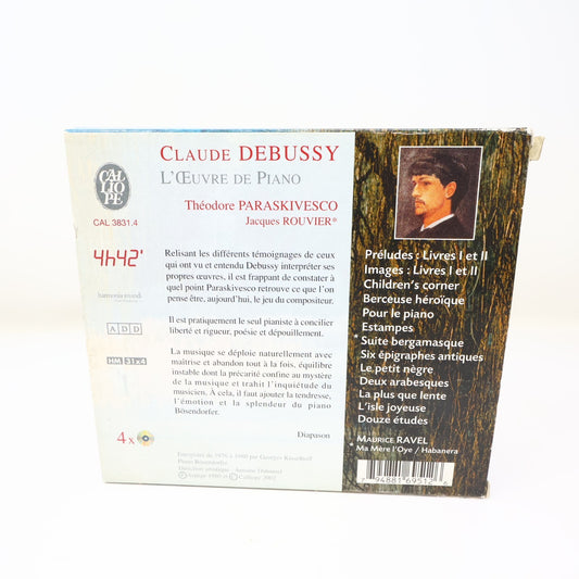 Claude Debussy L'Oeuvre de Piano Coffret 4 CD Calliope 2002 CAL 3831.4 Classique