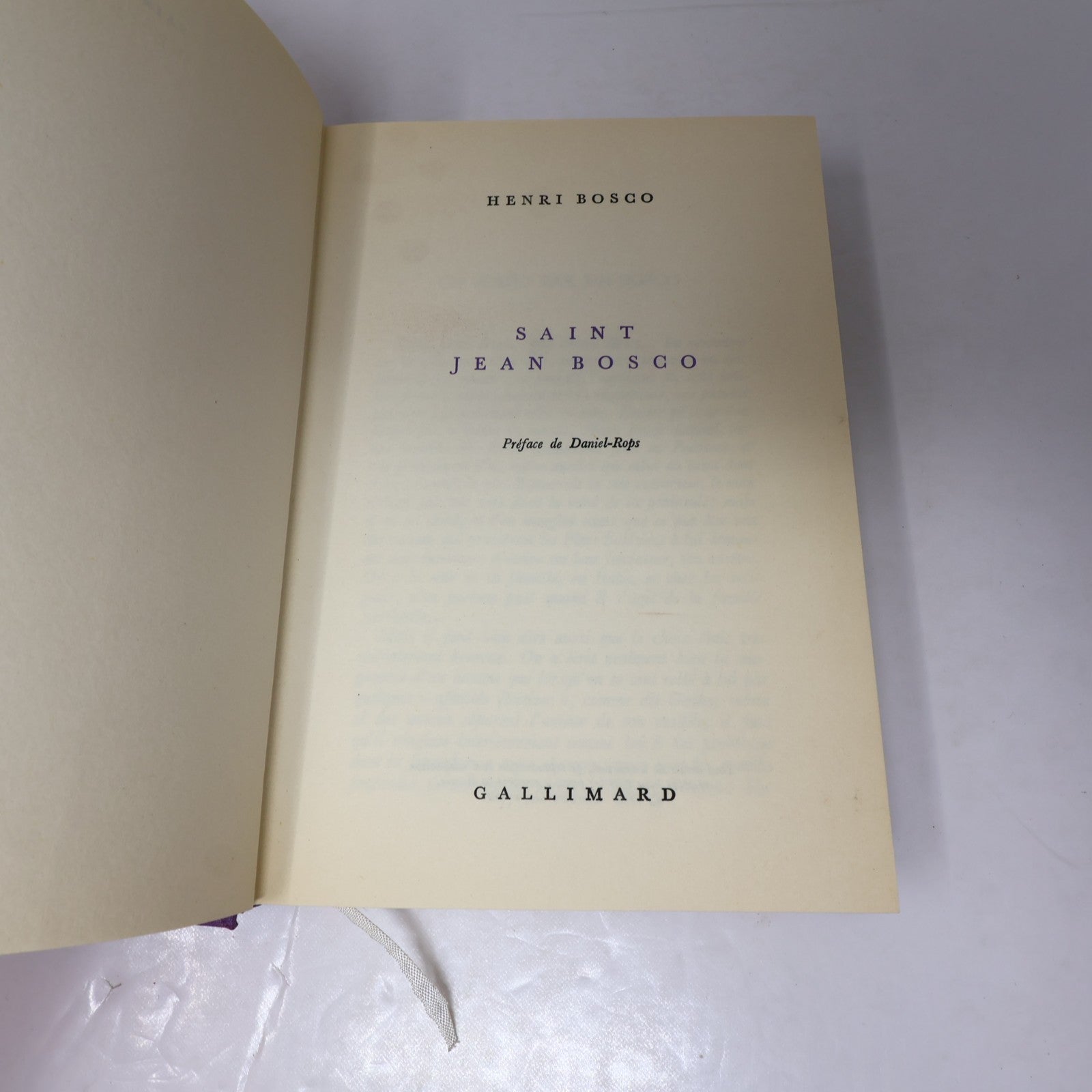 Henri Bosco Saint Jean Bosco Collection Soleil Gallimard 1959 HC French Numéroté