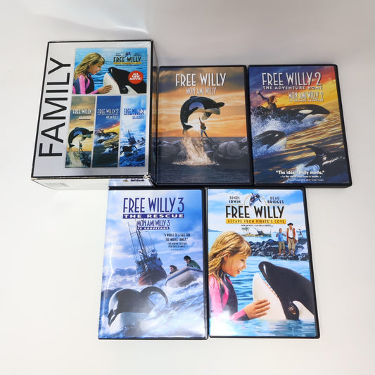 Free Willy/Mon Ami Willy #1-2-3 + Escape From Pirate's Cove Familly DVD Box Set