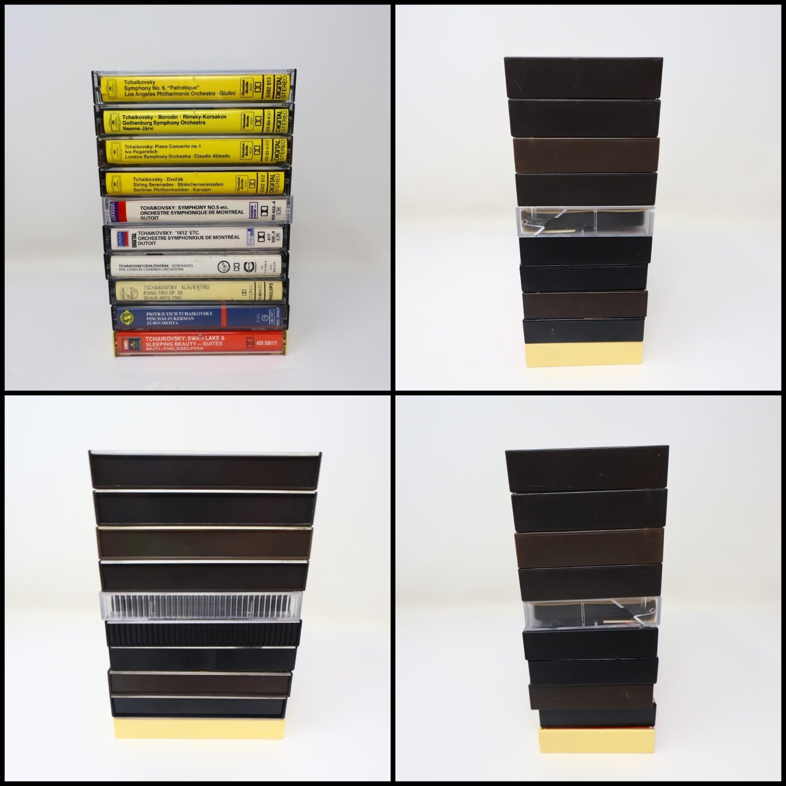 Tchaikovsky 10 Cassettes Lot Järvi/Abbado/Giulini/Karajan/Dutoit/Mehta/Muti