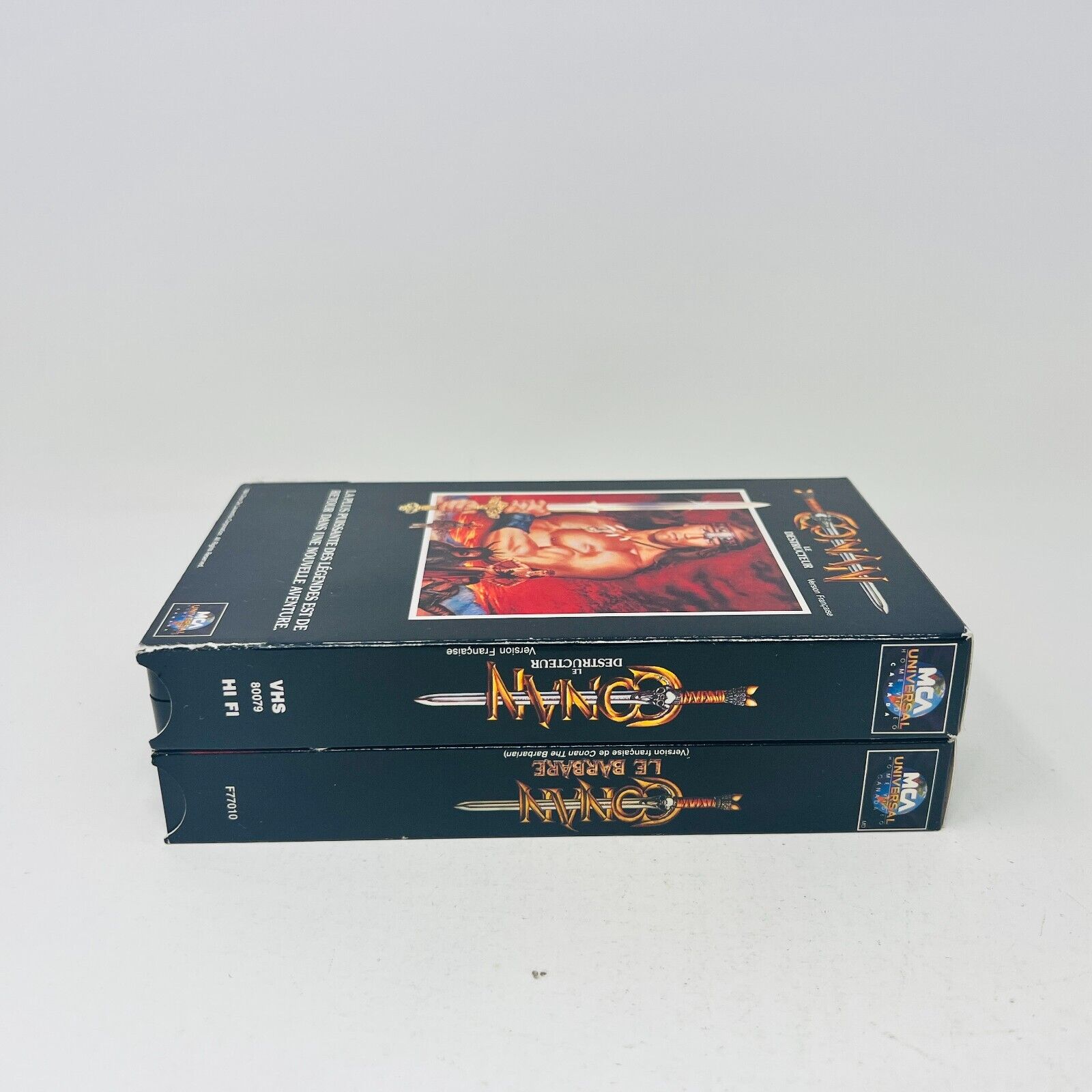 Conan Le Barbare/Destructeur Lot VHS NTSC Testés Français/French Schwarzenegger