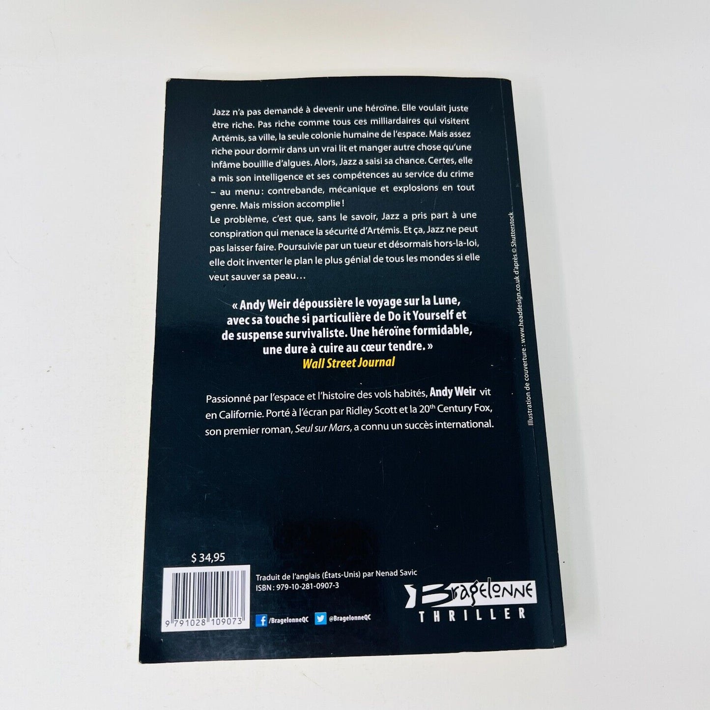2018 Artémis de Andy Weir Bragelonne Thriller Science-fiction Français/French PB