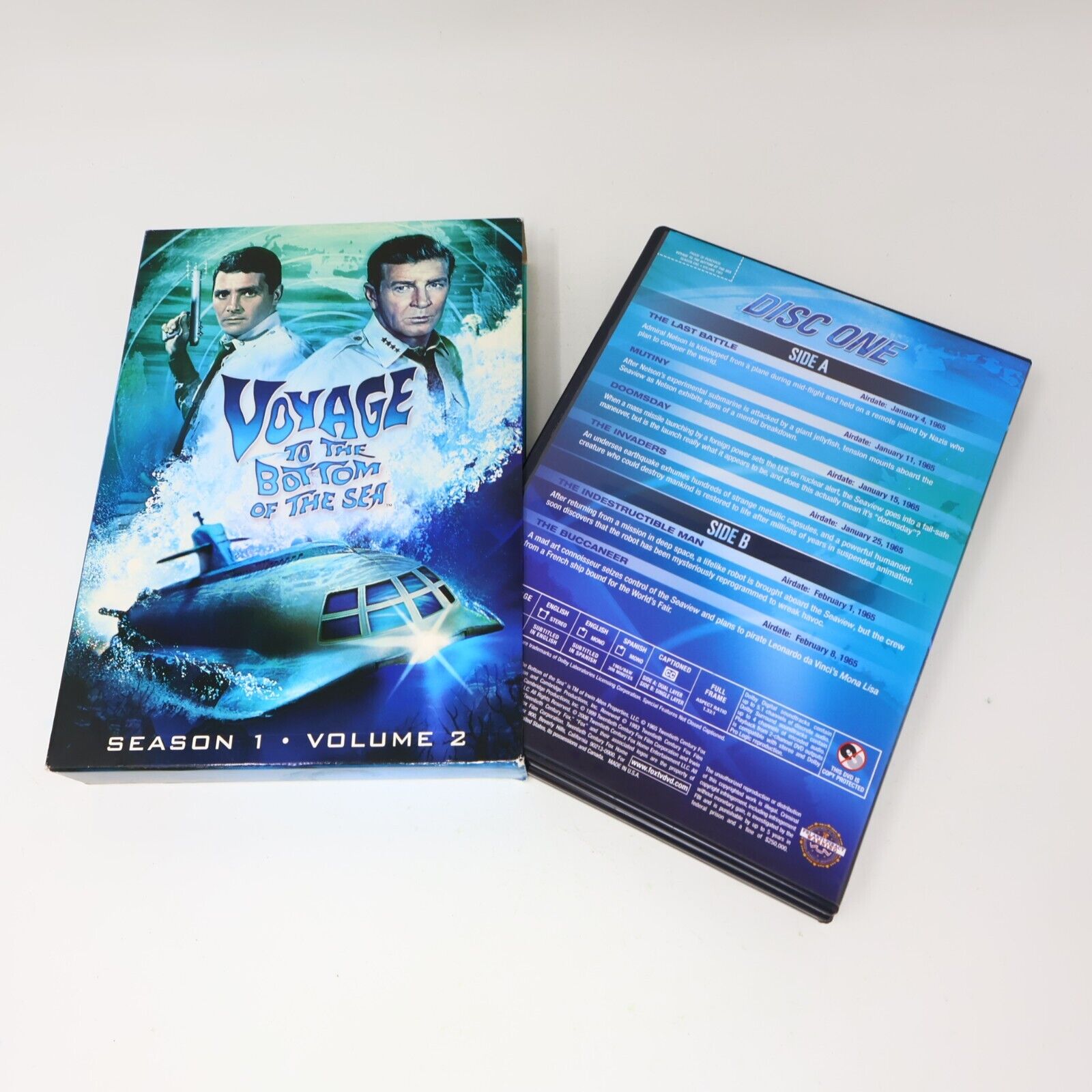 Voyage to the Bottom of the Sea Season 1 Volume 2 DVD NTSC Tested Admiral Nelson