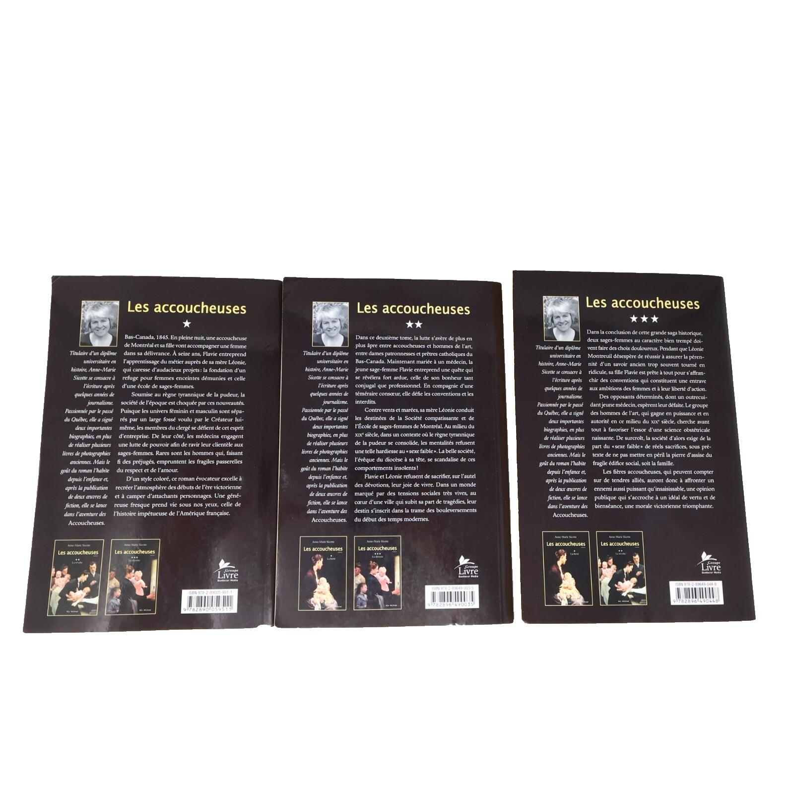 Les Accoucheuses #1-3 Série Complète Lot 3 Livres Anne-Marie Sicotte La Fierté