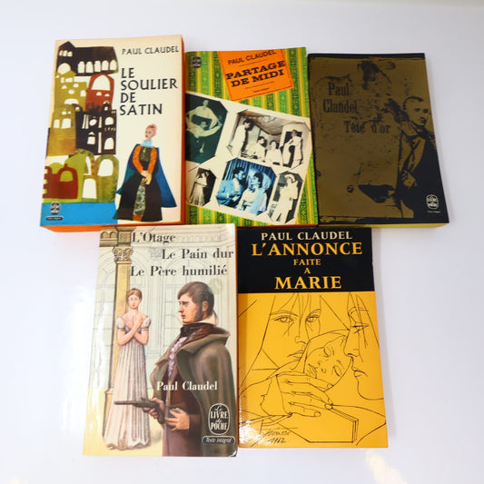 Paul Claudel Lot 5 Livres Poche Annonce Faite à Marie/L'Otage/Tête d'Or Roman PB