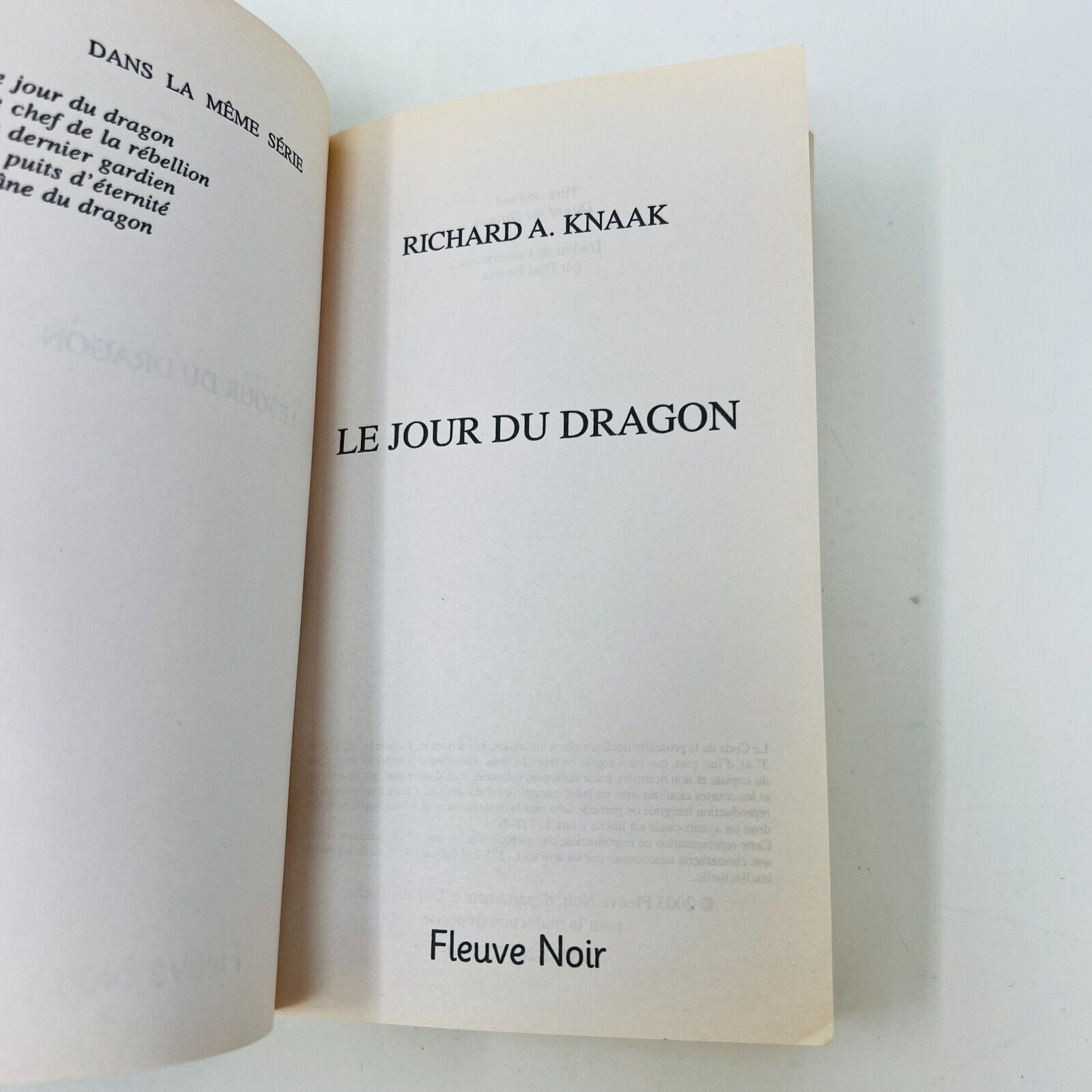 Livres Warcraft 1-3 Fleuve Noir Le Jour du Dragon Chef de Rébellion Français Lot