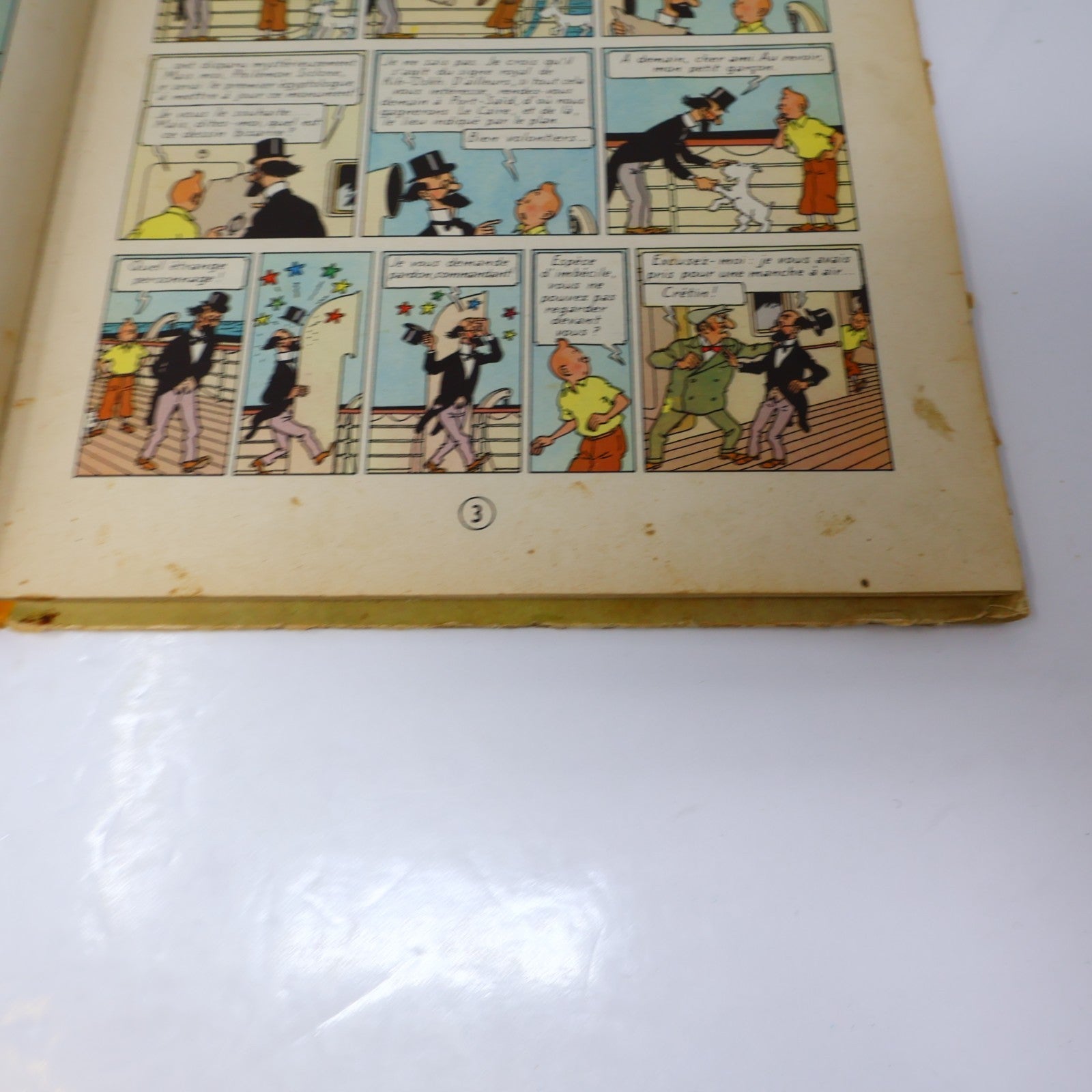 Tintin Les Cigares du Pharaon Hergé Casterman B14 1955 EO Couleur Français HC