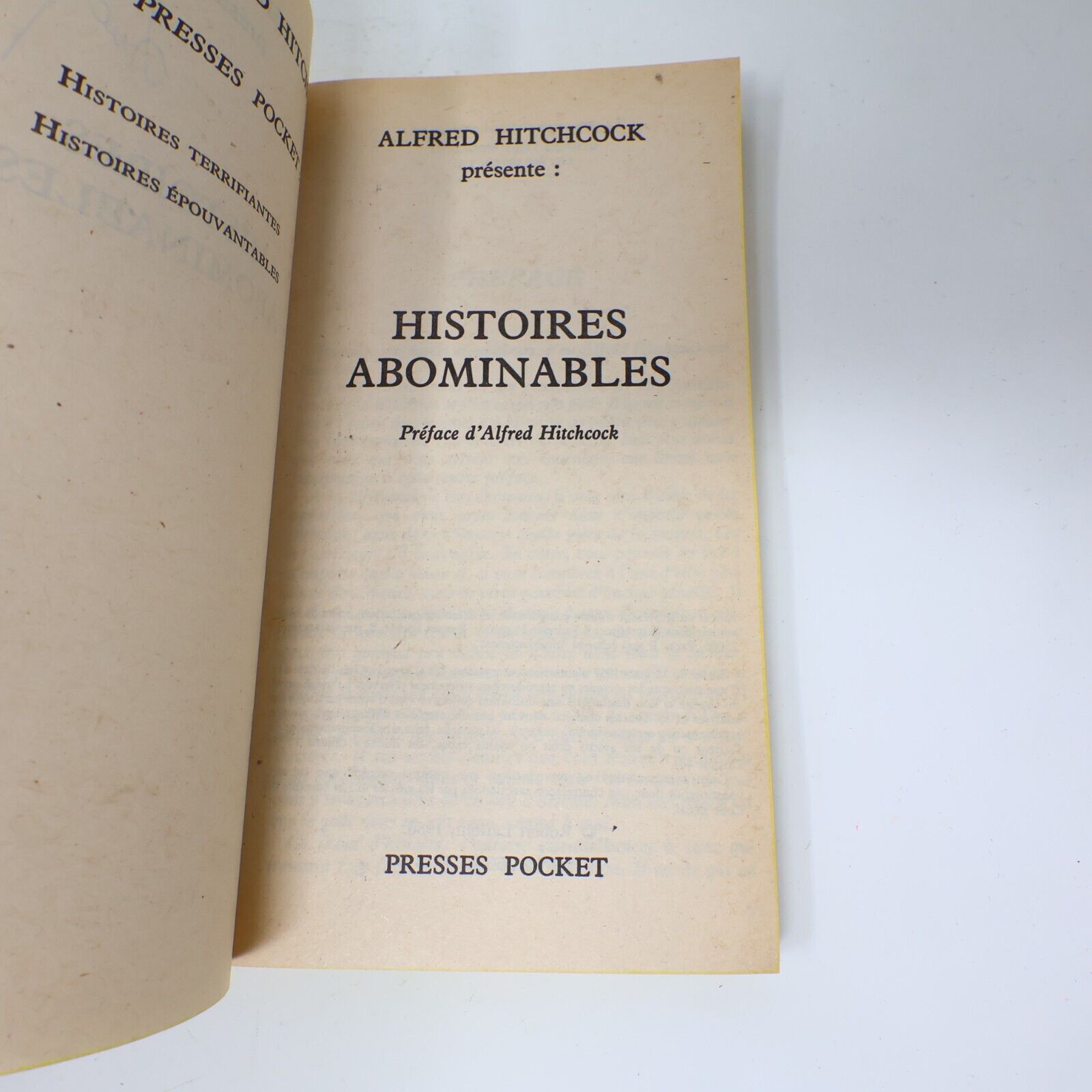 Alfred Hitchcock Horreur Thriller Lot 5 Livres Histoires Abominables Français