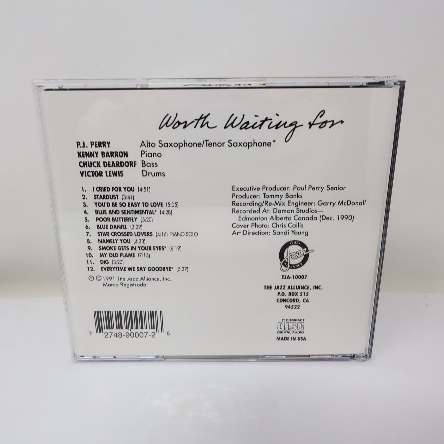Worth Waiting For P.J. Perry CD Jazz Alliance 1991 Bop TJA-10007 90s
