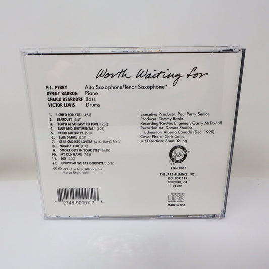 Worth Waiting For P.J. Perry CD Jazz Alliance 1991 Bop TJA-10007 90s