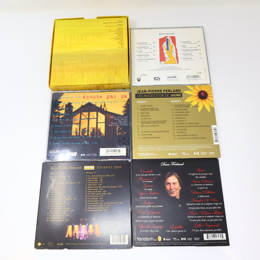 Jean-Pierre Ferland Lot 6 CD Jaune/Écoute pas ça/Bleu Blanc Blues/Live/Bijoux