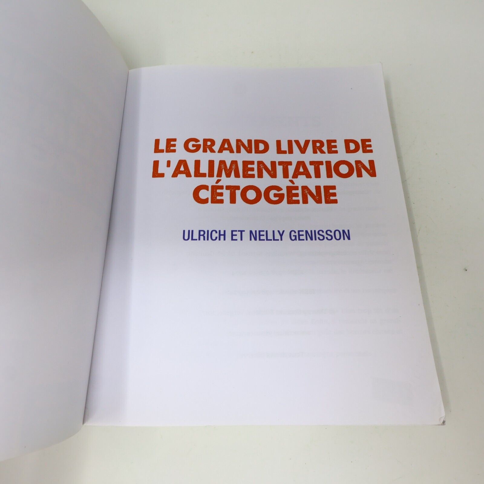 2017 Le Grand Livre de l'Alimentation Cétogène Genisson Keto Cuisine Recettes PB
