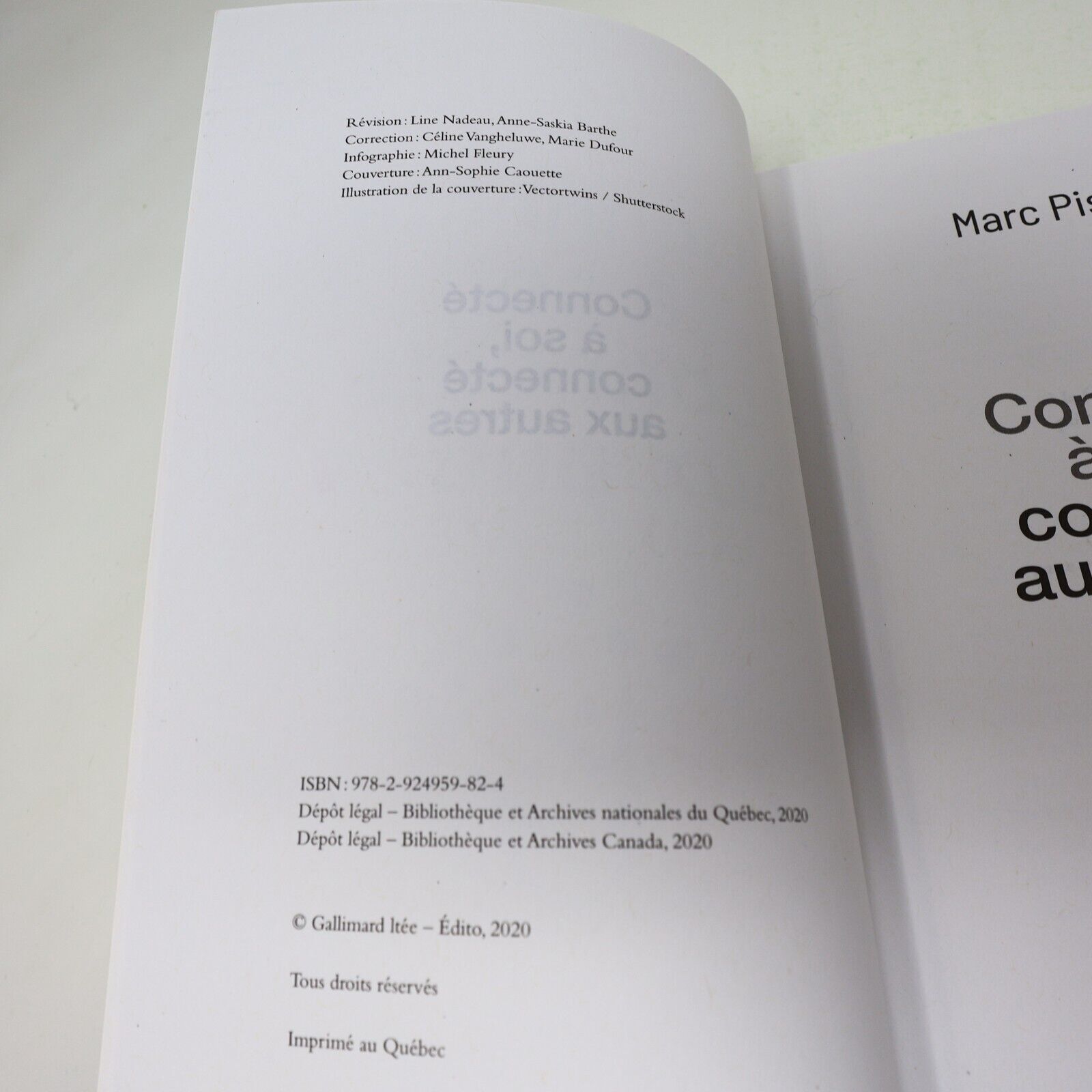 2020 Connecté à Soi Connecté aux Autres de Marc Pistorio Edito Français Livre PB