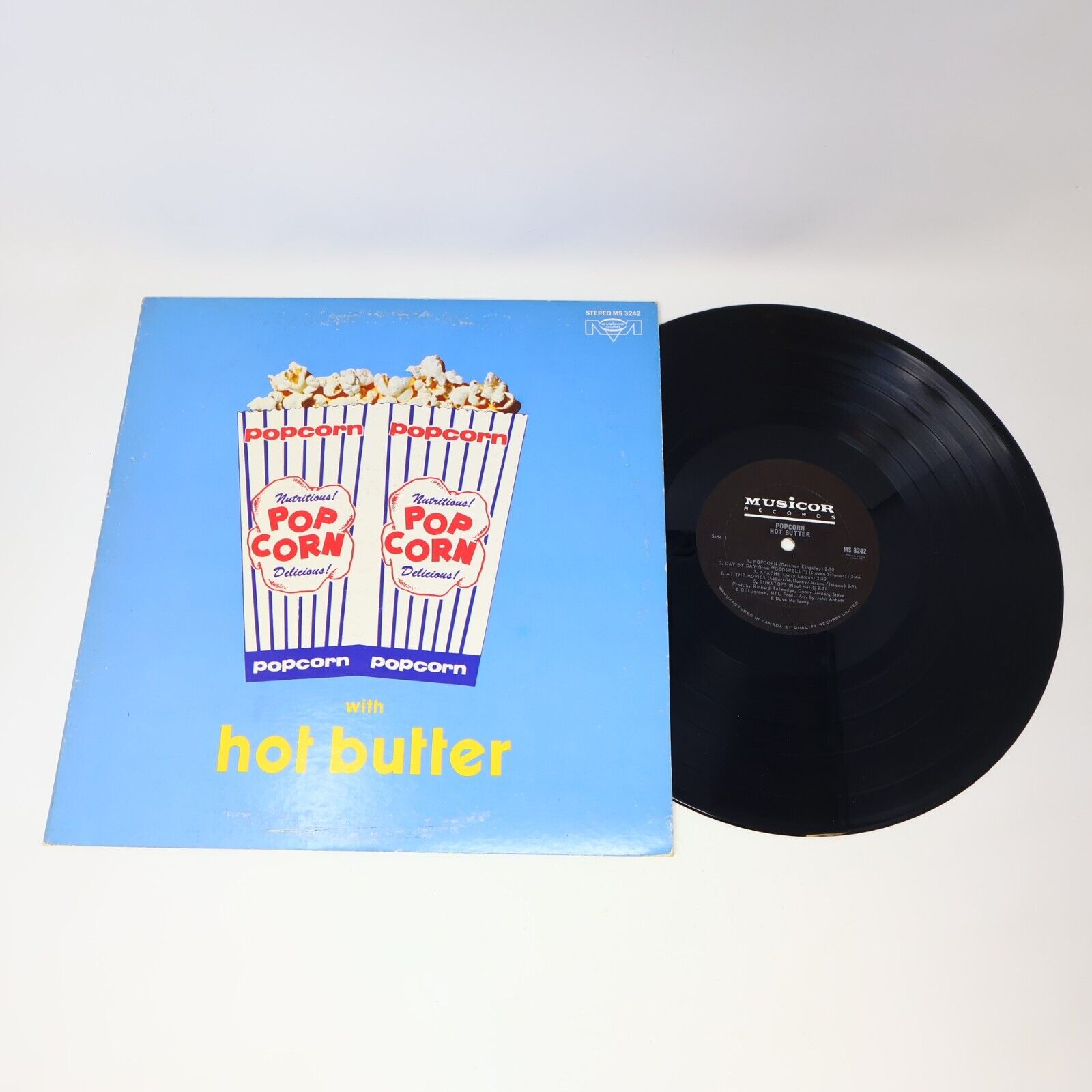 Hot Butter Popcorn LP Record Vinyl MS 3242 1972  Musicor Canada Electronic Synth