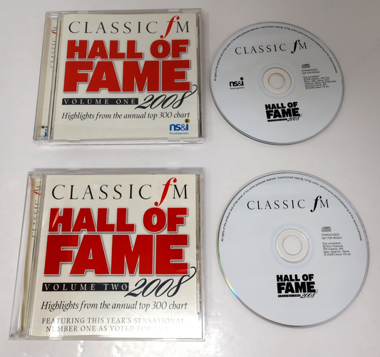 Classic FM Hall of Fame 2008 Volume One-Two #1-2 CD Lot Fauré/Beethoven/Bach