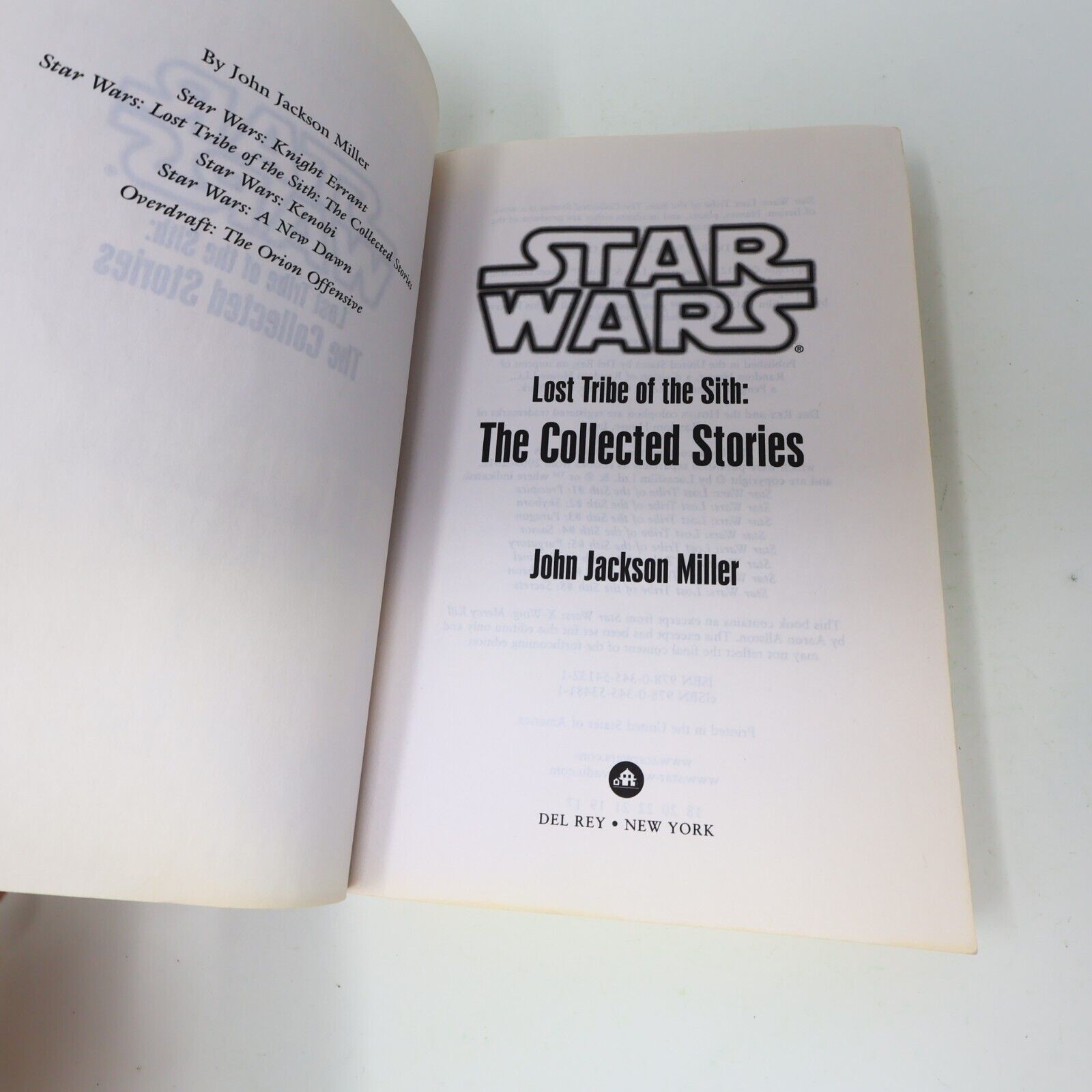 Star Wars Legends Lost Tribe of the Sith the Collected Stories 2012 Del Rey Book