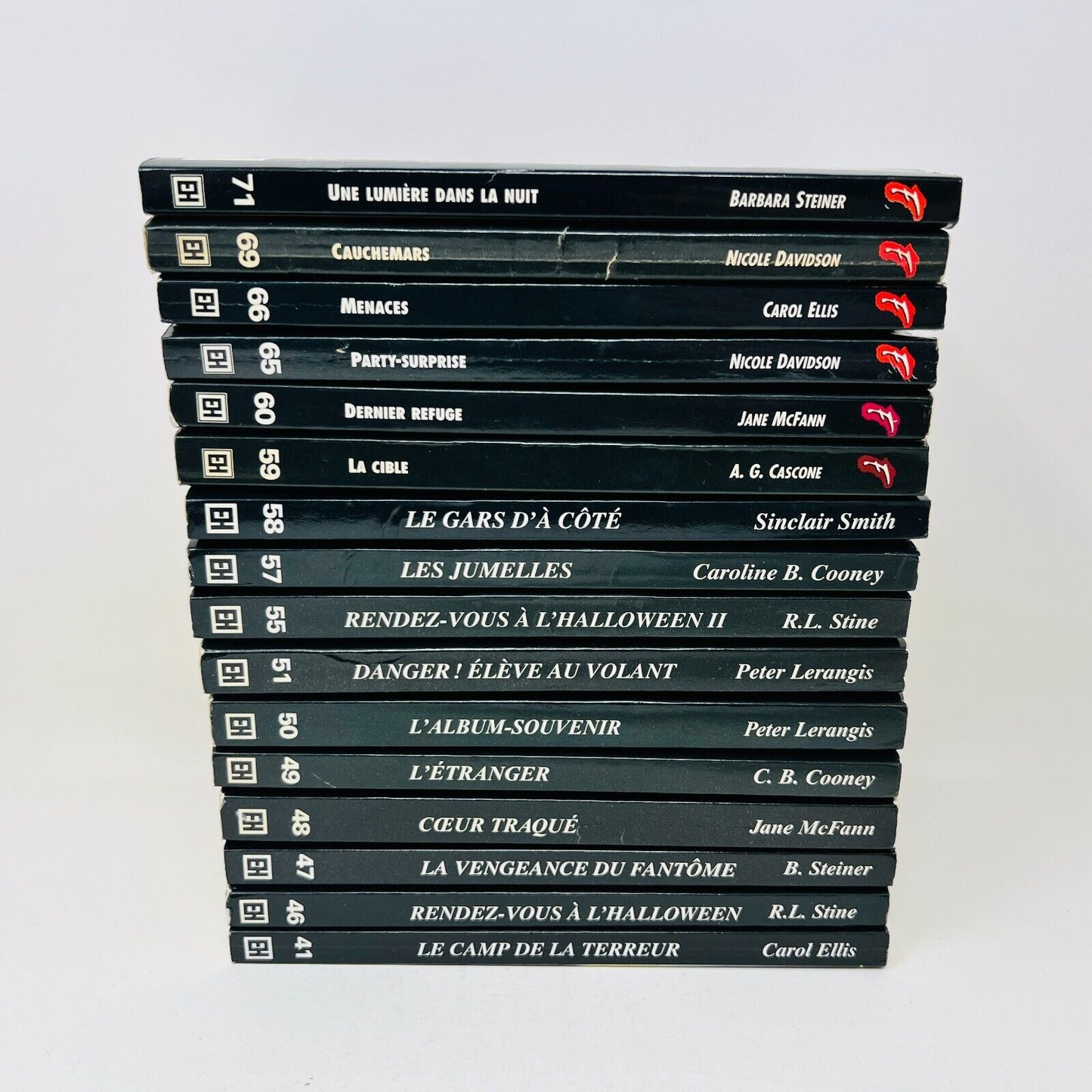 16x Frissons EH Lot Livres Cauchemars/Menaces/La Cible/Jumelles Stine Français