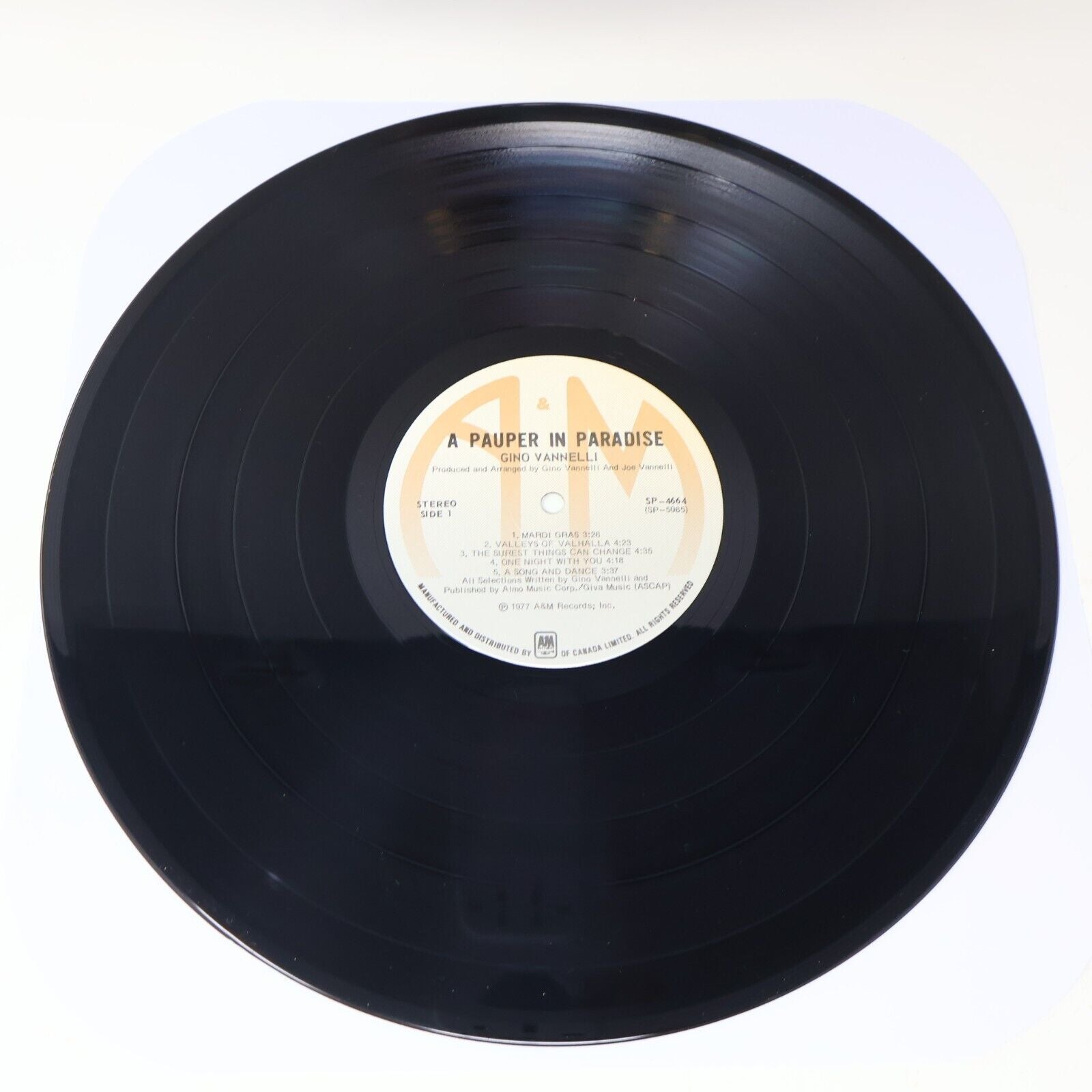 Gino Vannelli A Pauper In Paradise LP Record + Poster A&M SP-4664 Canada 1977
