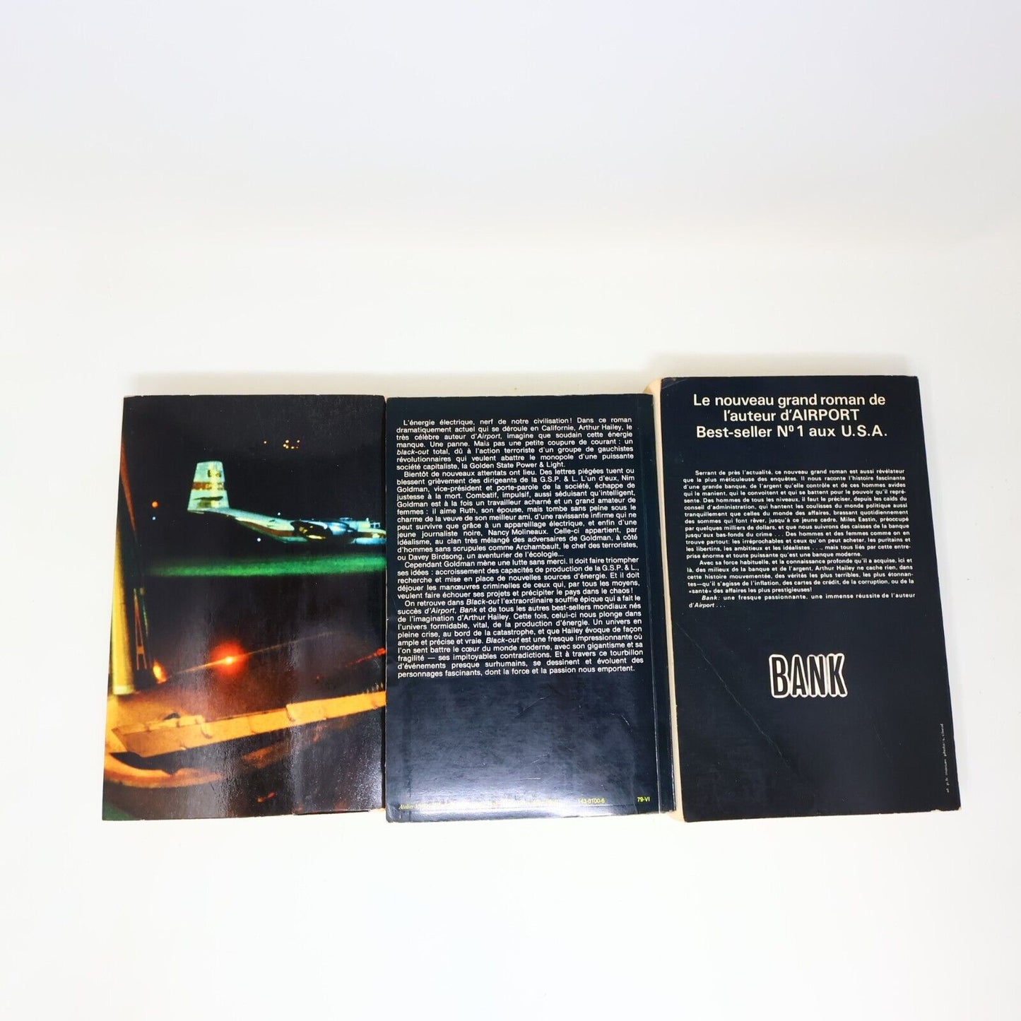 Lot 3 Arthur Hailey Livres Français French Airport Black Out Bank Albin Michel