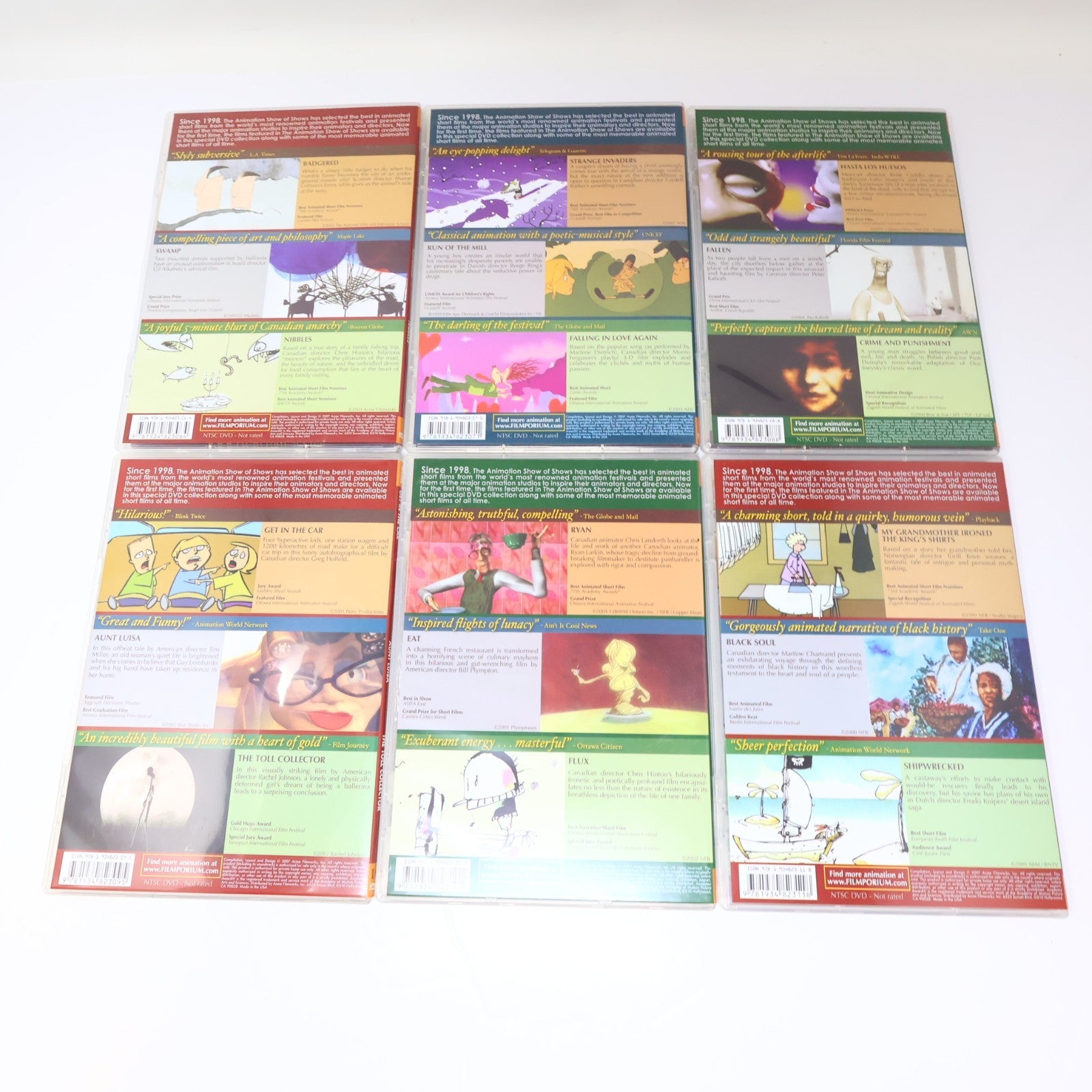 The Animation Show of Shows Box Set 1-2-3 DVD Filmporium 54 Animated Short Films