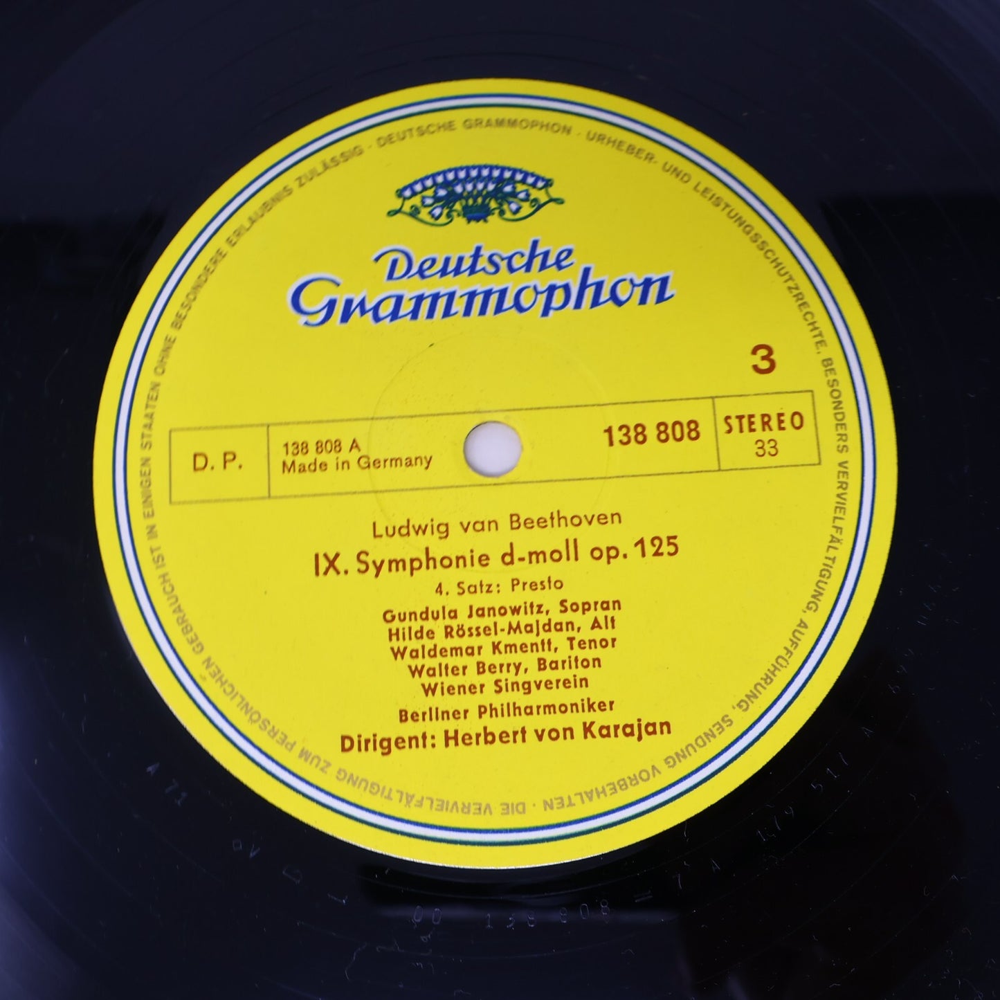 Beethoven Berliner Herbert von Karajan IX. Symphonie Nr. 8 LP Record 138 807/808