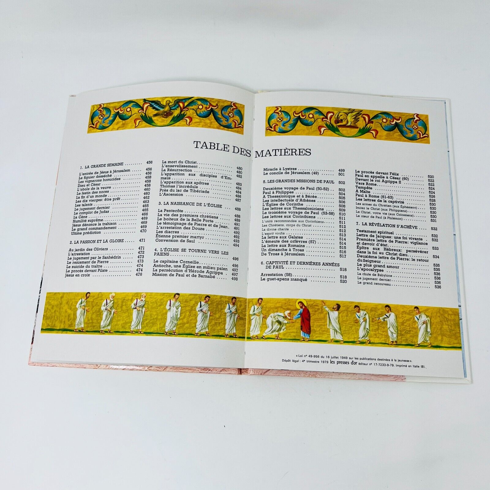 1963 Coffret L'Histoire Sainte pour Garçons et Filles #1-6 Complet Presses D'Or