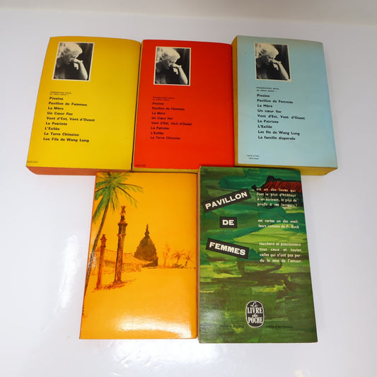 Pearl Buck Lot 5 Livres Poche Famille Dispersée/Fls de Wang Lung/L'Exilée French