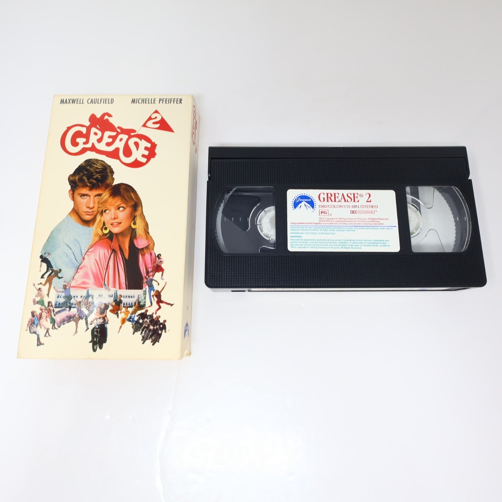 Grease #1-2 VHS Lot Olivia Newton-John/Travolta/Caulfield/Michelle Pfeiffer NTSC