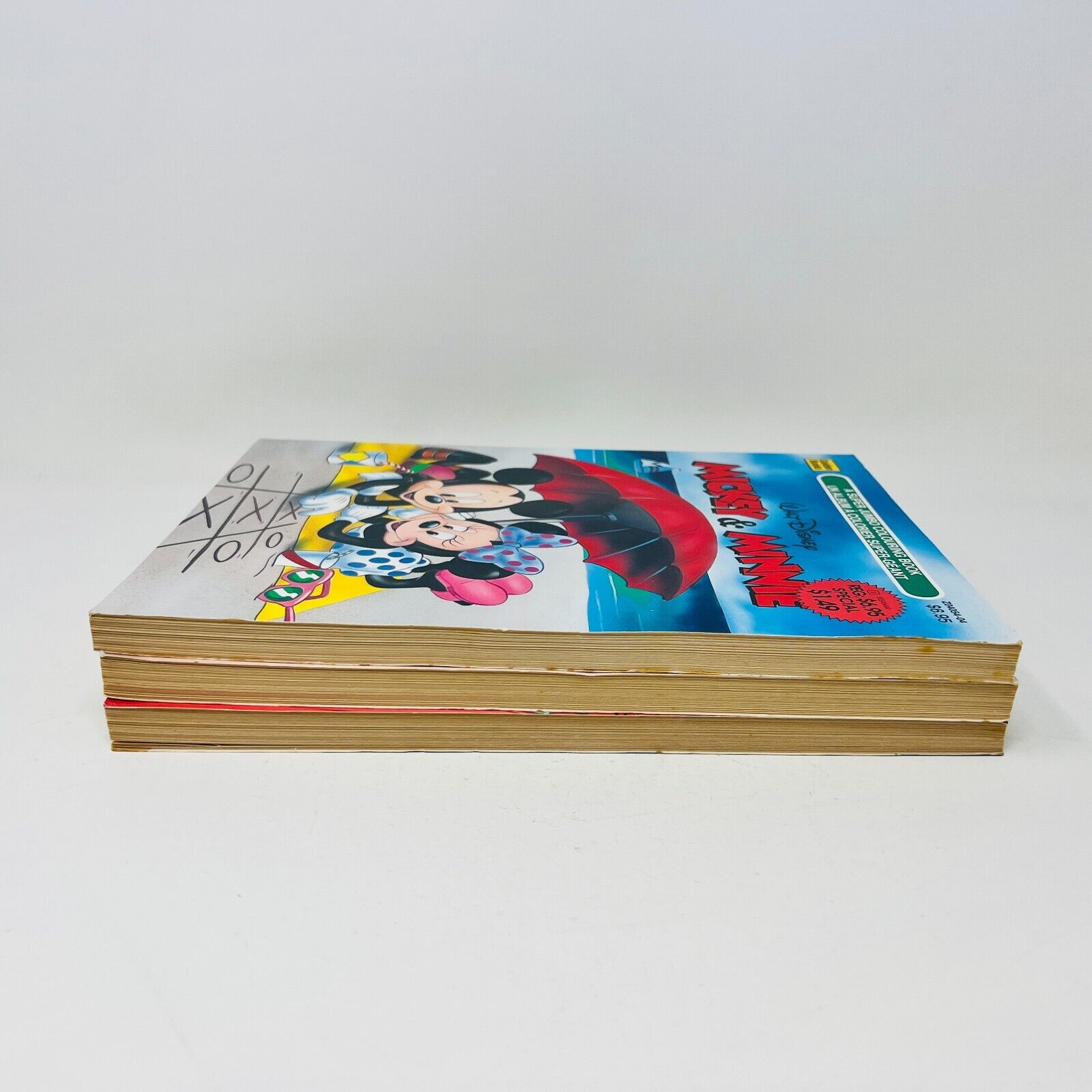 3x Disney Super Jumbo Coloring Golden Books Mickey/101 Dalmatians/Beauty 90s