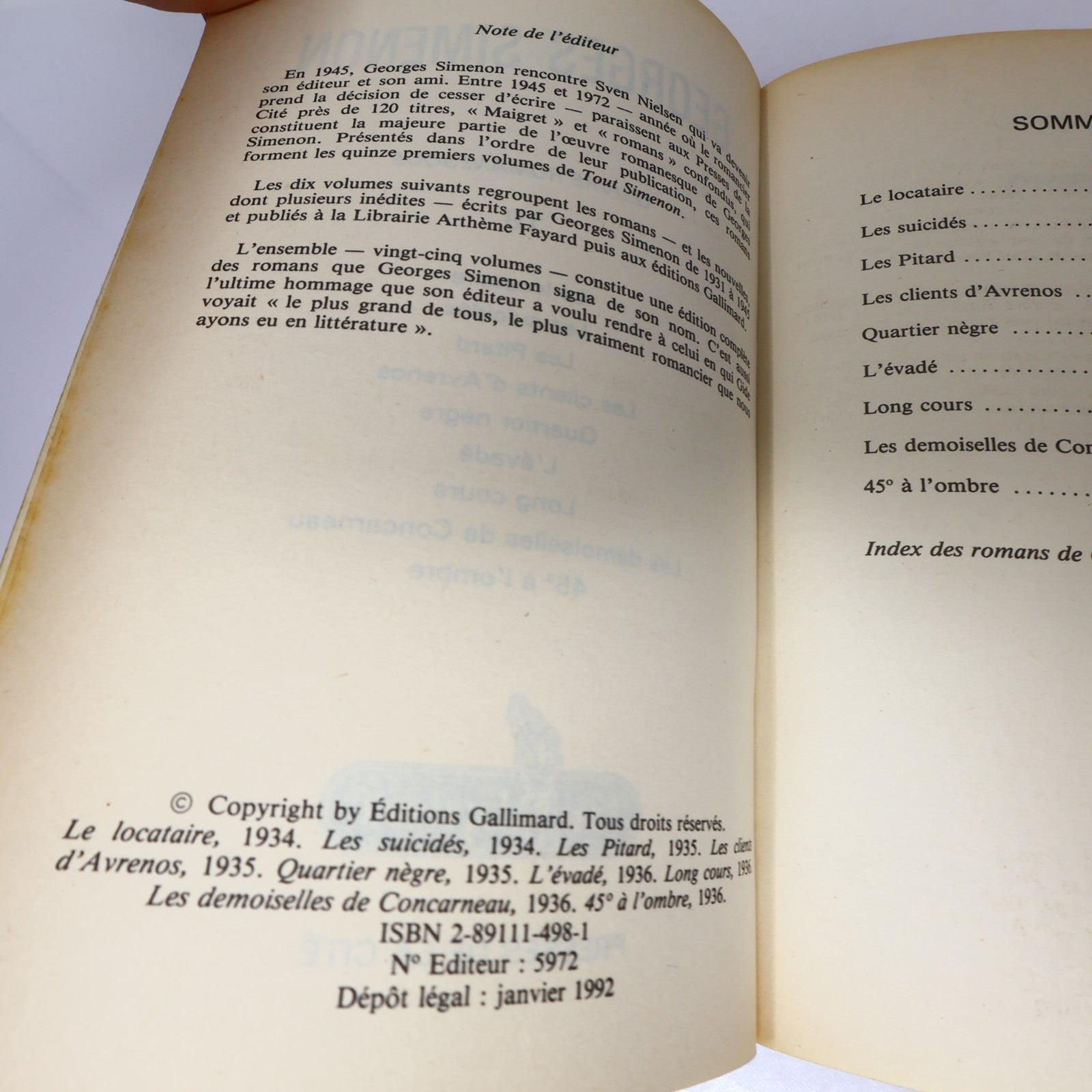 Tout Simenon #19 Georges Simenon Libre Expression Omnibus Littérature Française