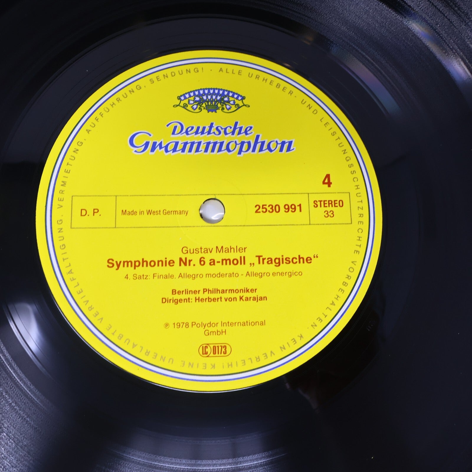 Herbert von Karajan Gustav Mahler Symphonie #6 Tragische 2x LP Record 2707 106