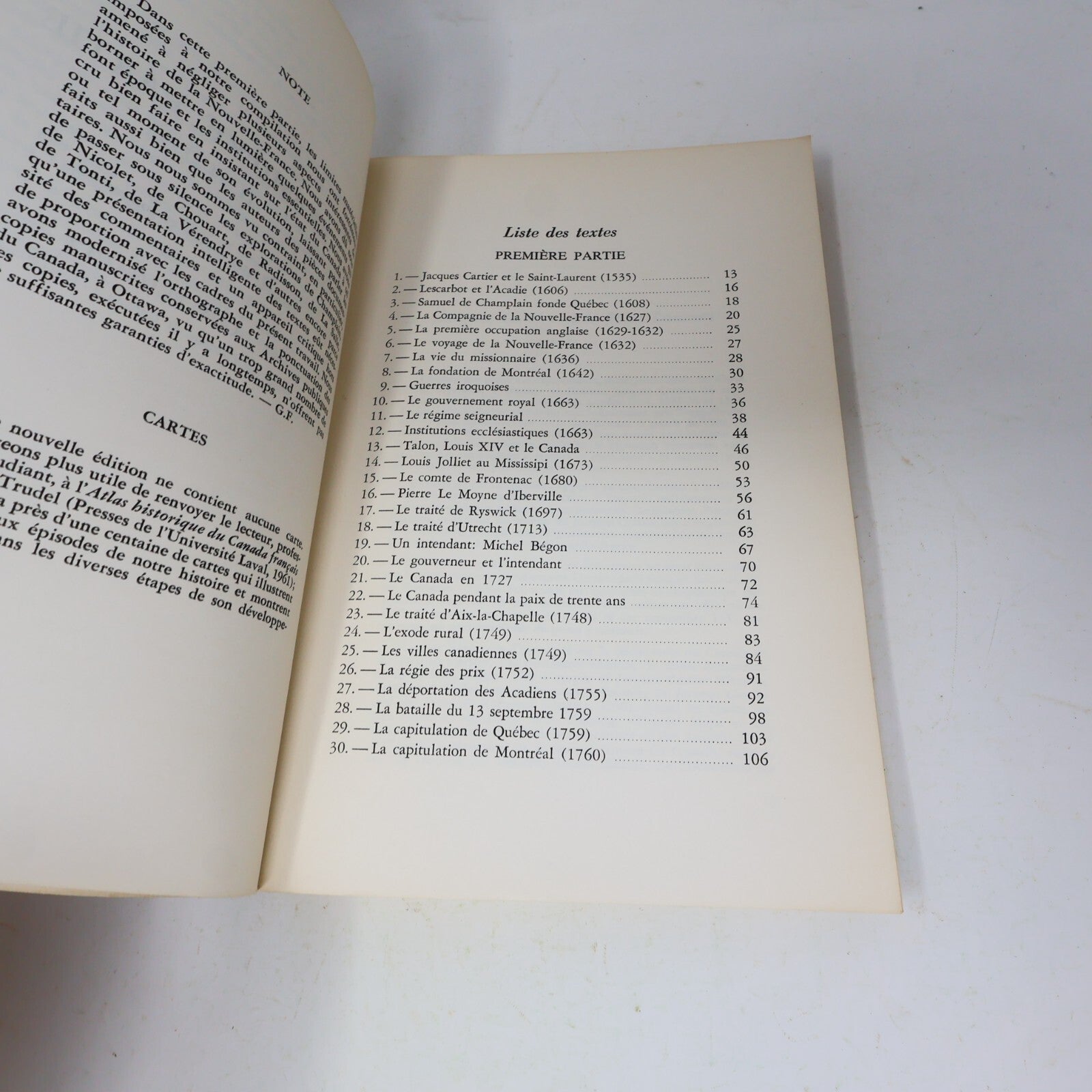 Histoire du Canada Par les Textes #1-2 Série Complète Lot 2 Livres Fides French