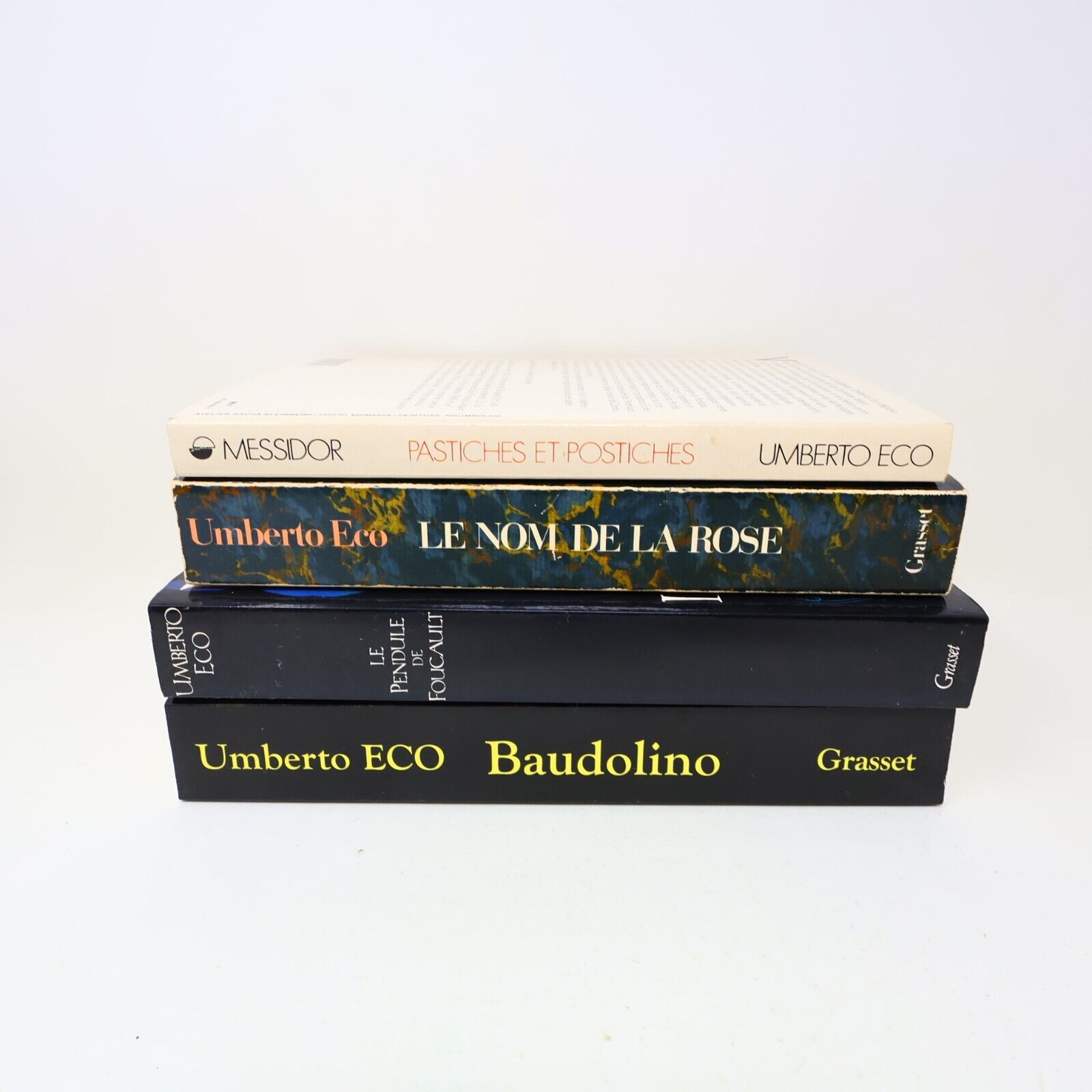 Umberto Eco Le Nom de la Rose Baudolino Pendule de Foucault Lot 4 Livres Roman