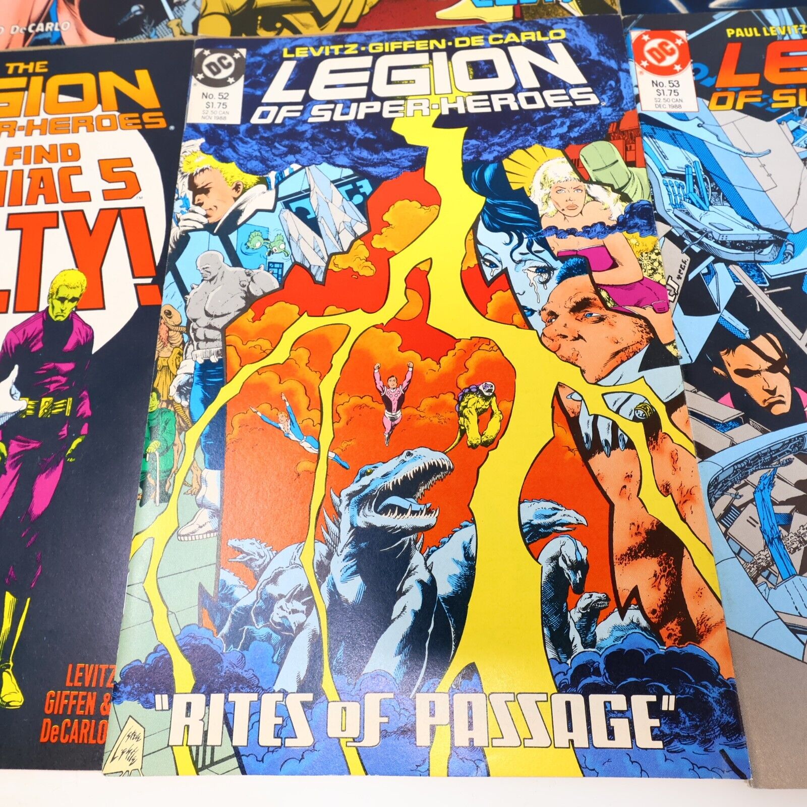 Lot 10 Comics Legion of Super-Heroes #42, 47-48, 51-56, 58 DC Levitz 1980s