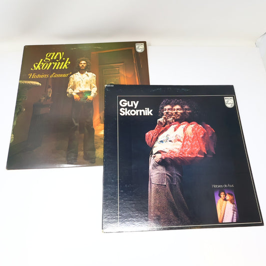 Guy Skornik Lot 2 Disques Histoires D'Amour/de Fous LP Record Philips 1973-1974