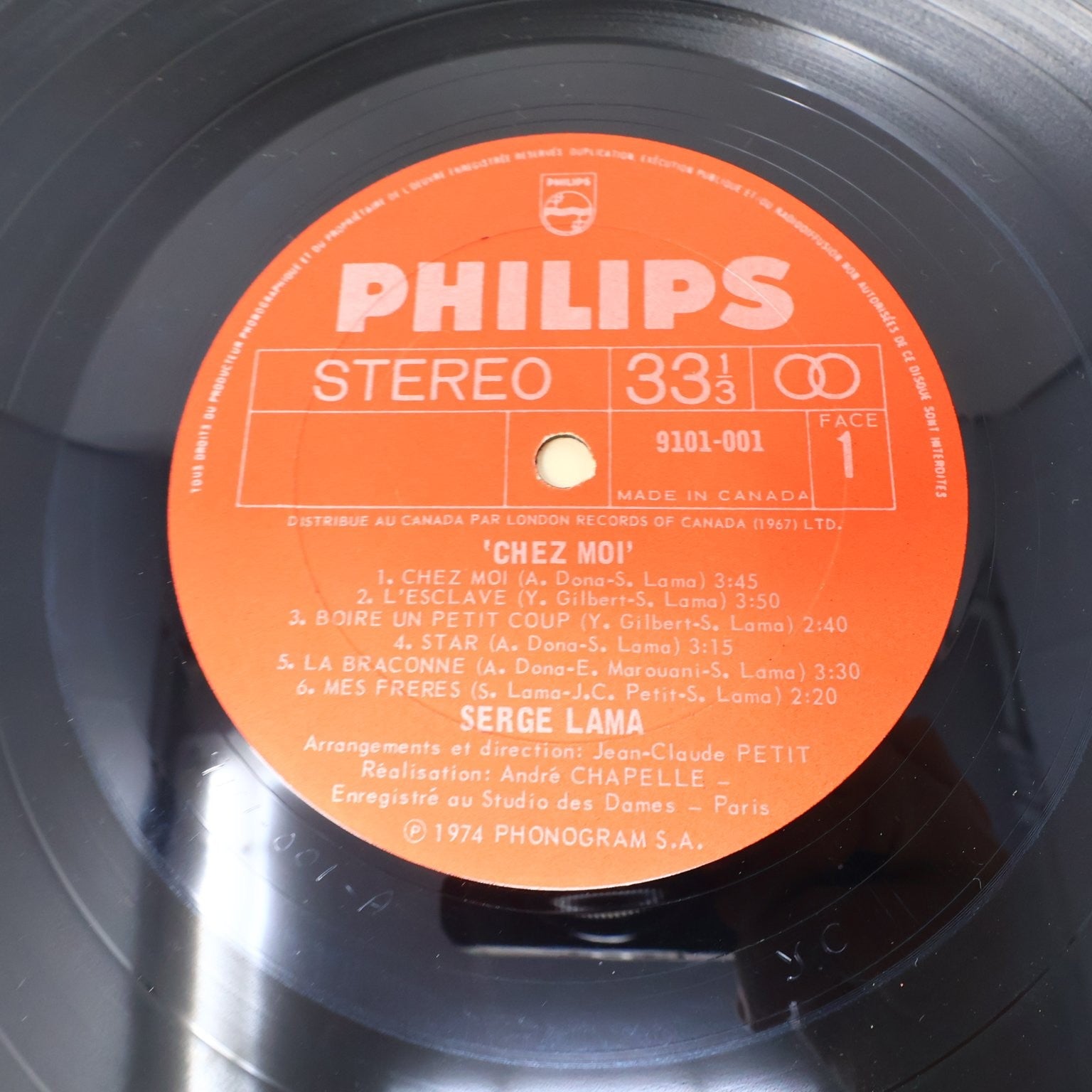 Serge Lama Lot 4 Disques LP Record 1973-1980 Philips Je Suis Malade/Chez Moi