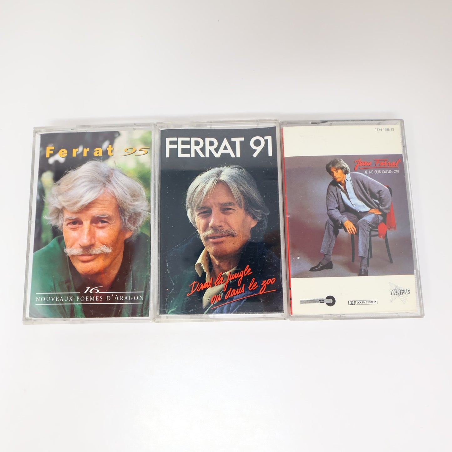 Jean Ferrat Lot 3 Cassettes Je ne suis qu'un cri/16 Nouveaux Poèmes D'Aragon