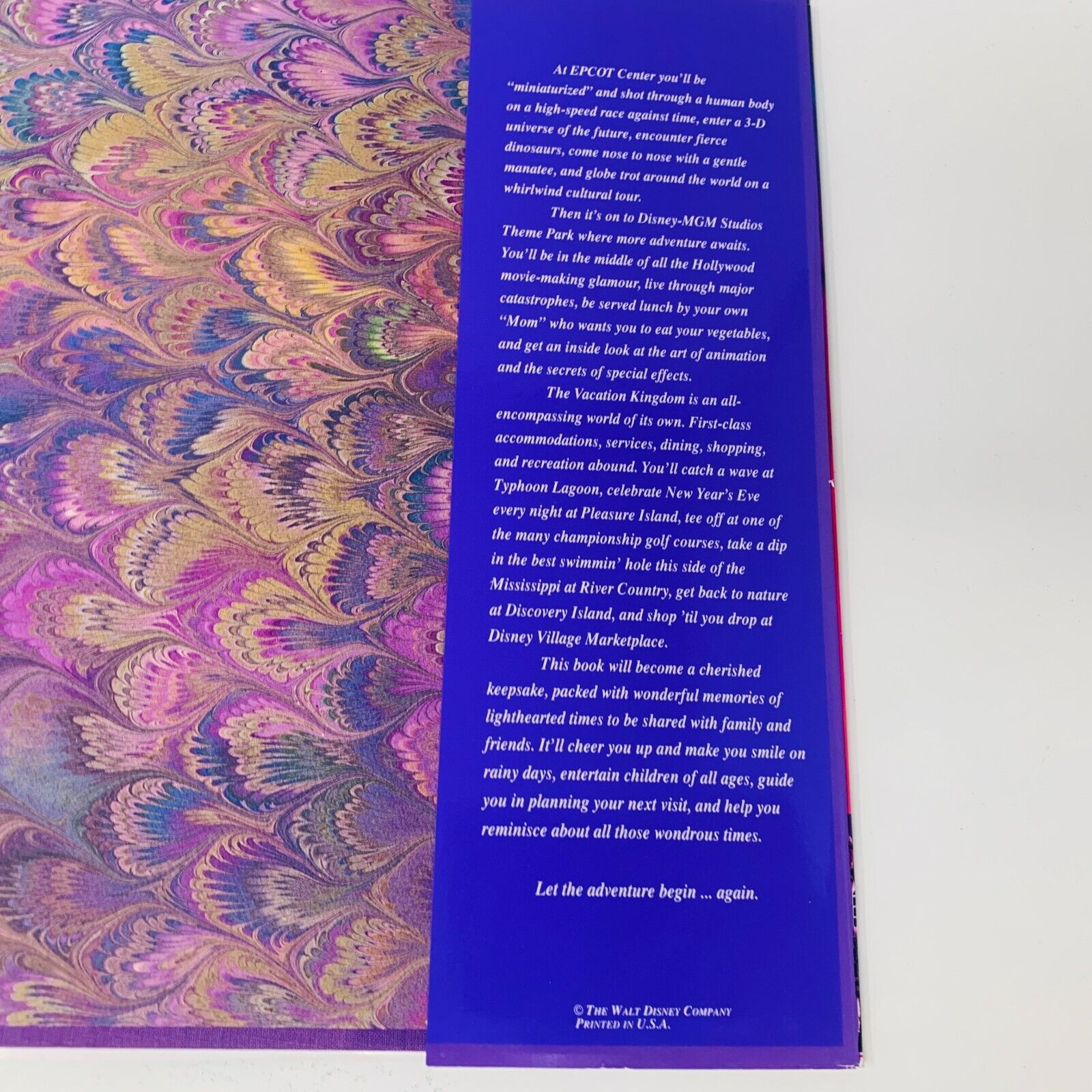 c1990s Walt Disney World Disney's Kingdom Editions Purple Theme Parks Hardcover