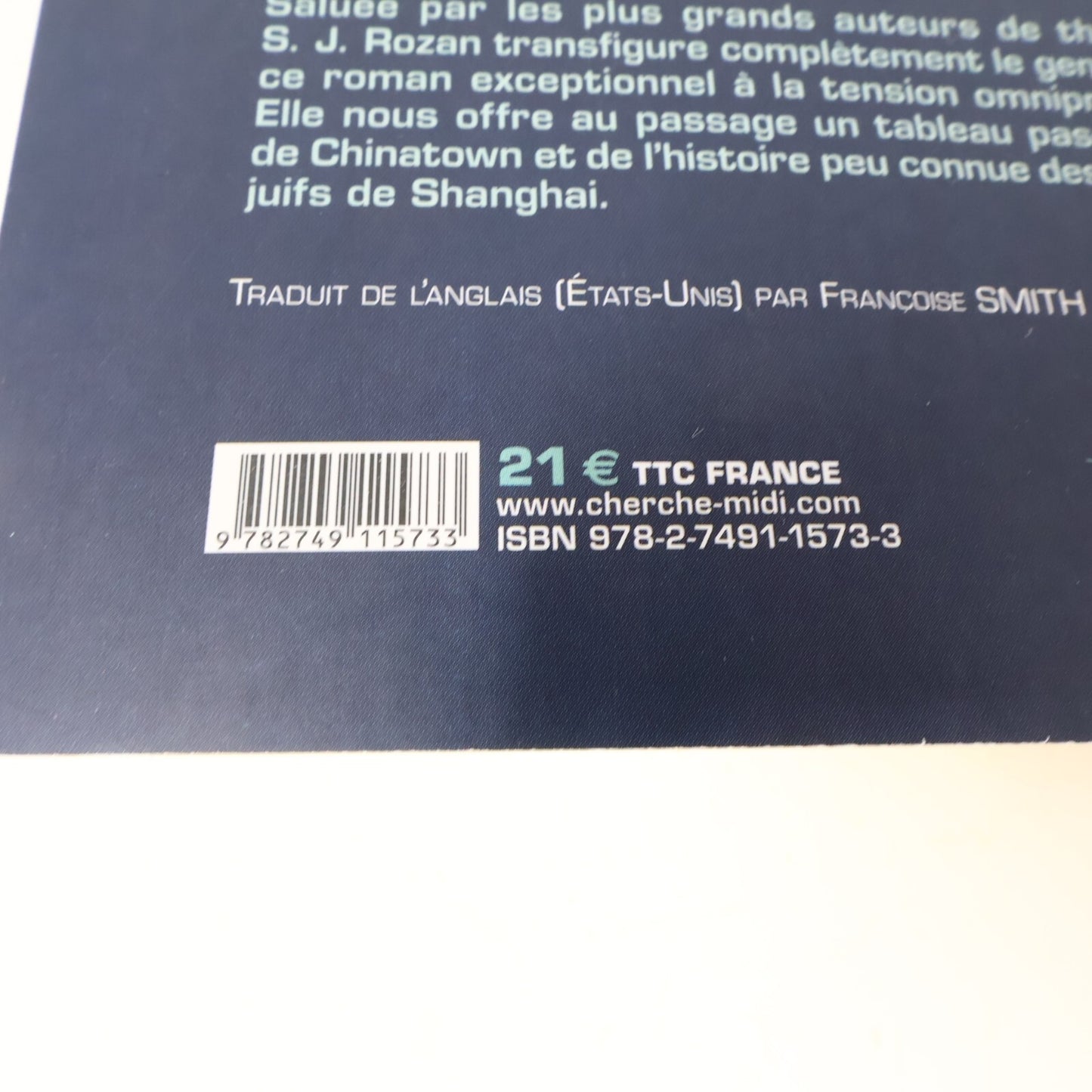 2010 Shanghai Moon S. J. Rozan Le Cherche Midi Thriller Français Paperback Livre